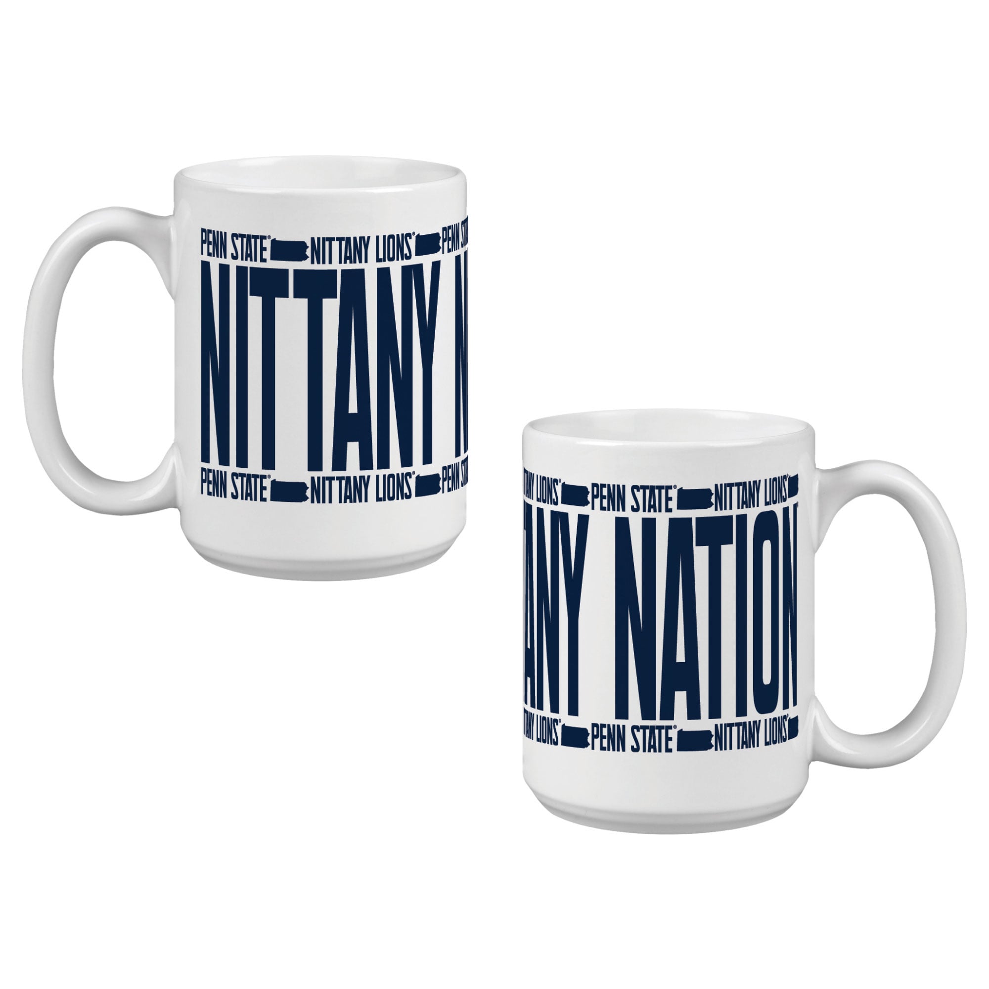 Mug surélevé Penn State Nittany Lions d'Indigo Falls - Lot de 2
