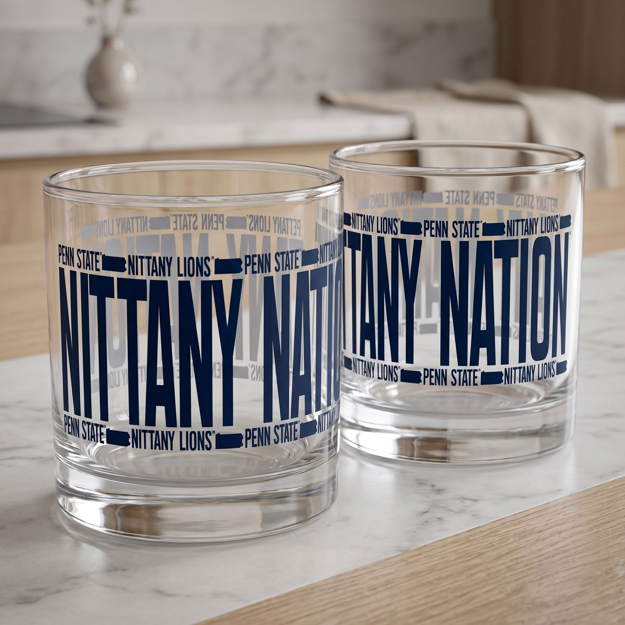 Verres à whisky surélevés Indigo Falls Penn State Nittany Lions - Lot de 2