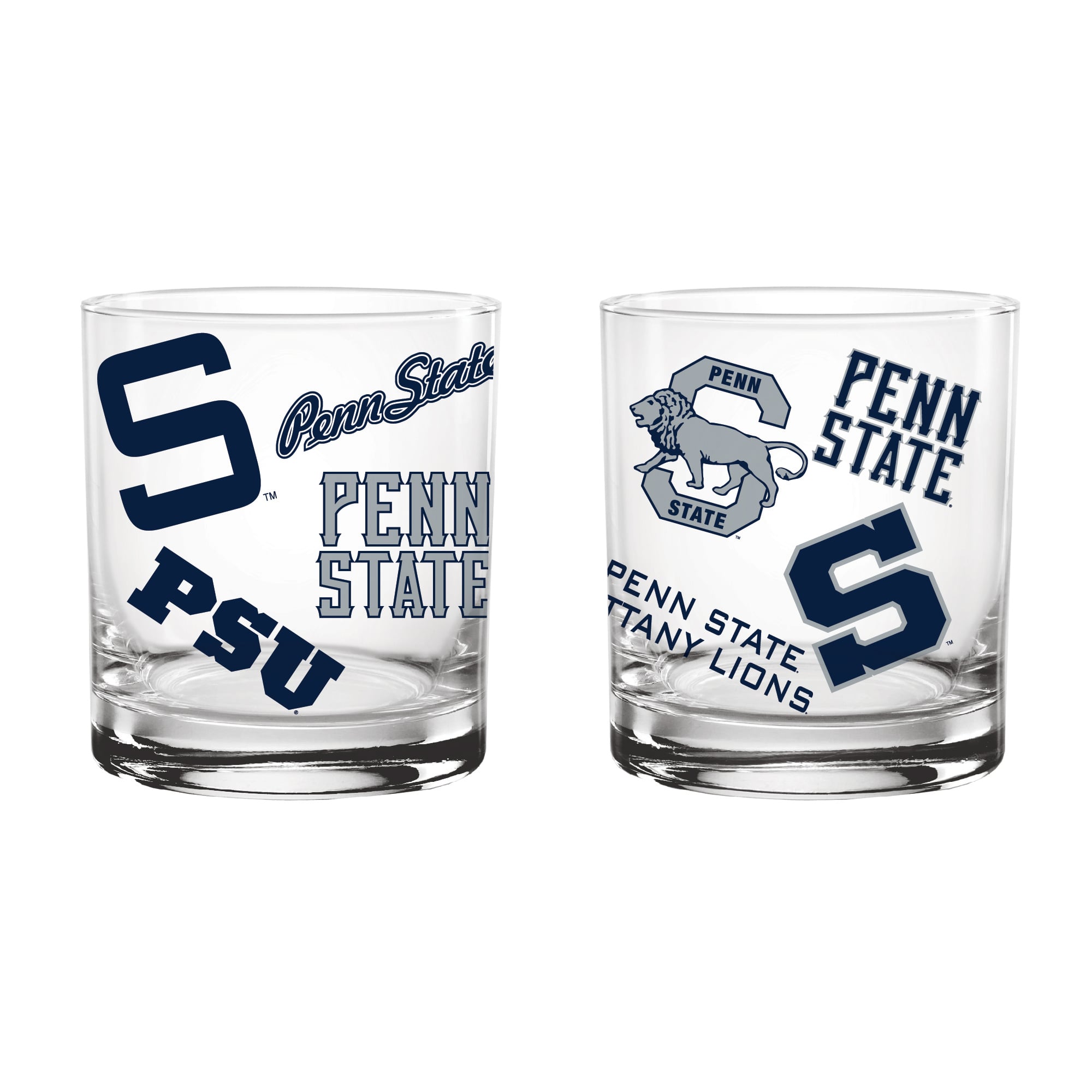 Verres à whisky vintage Indigo Falls Penn State Nittany Lions Medley - Lot de 2