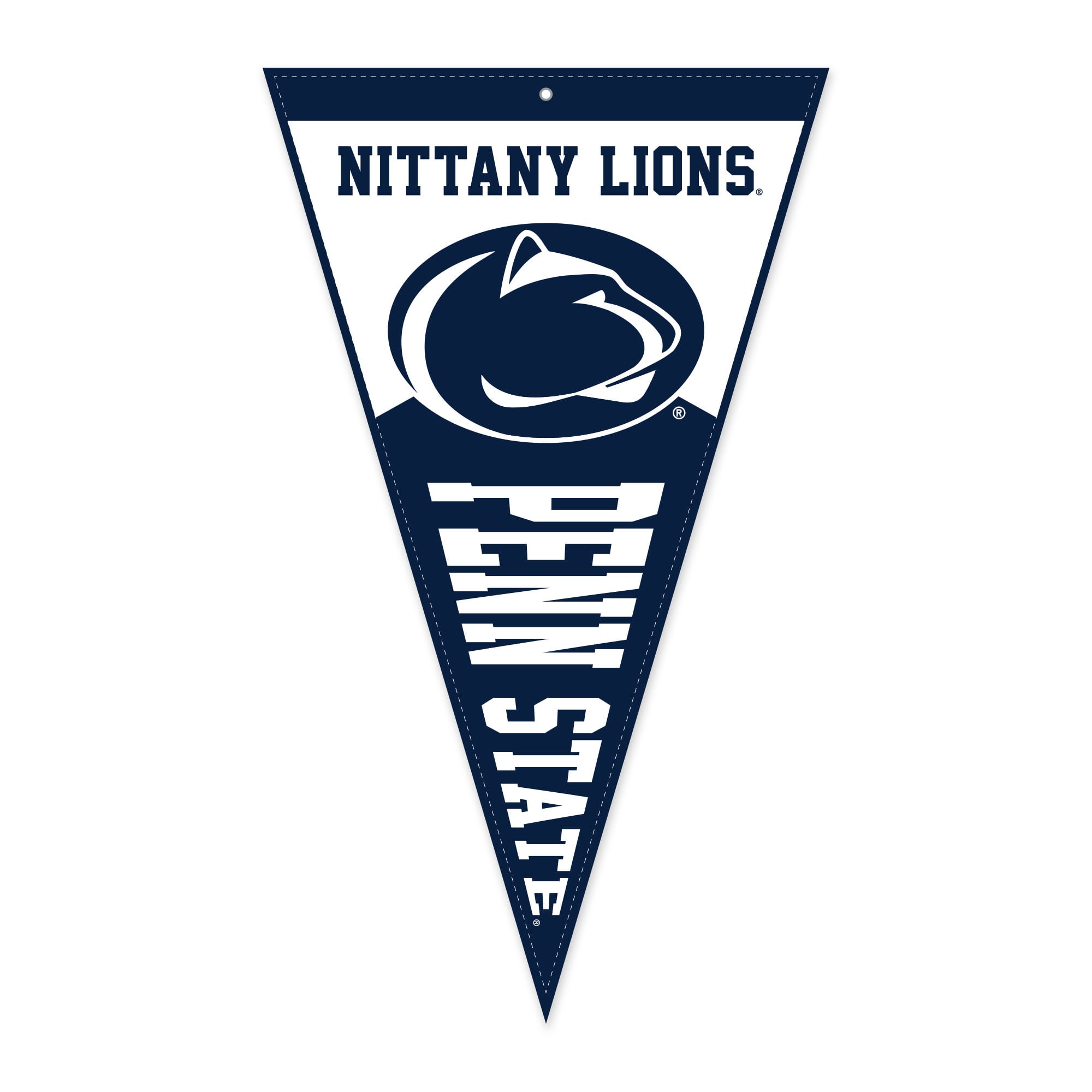 Serviette de golf Jardine Penn State Nittany Lions en forme de fanion, 40,6 x 68,6 cm, avec pince magnétique