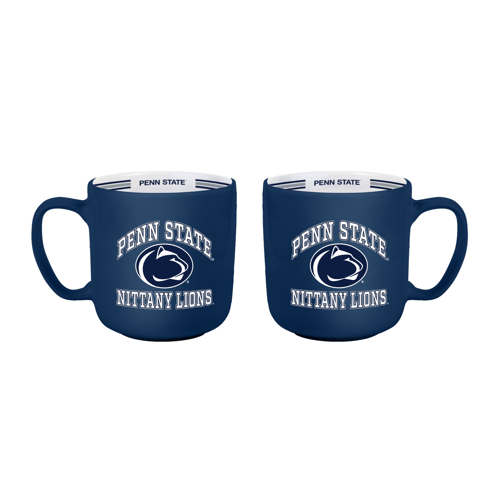 Logo Brands Penn State Nittany Lions Two-Piece 15oz. Stripe Mug Set