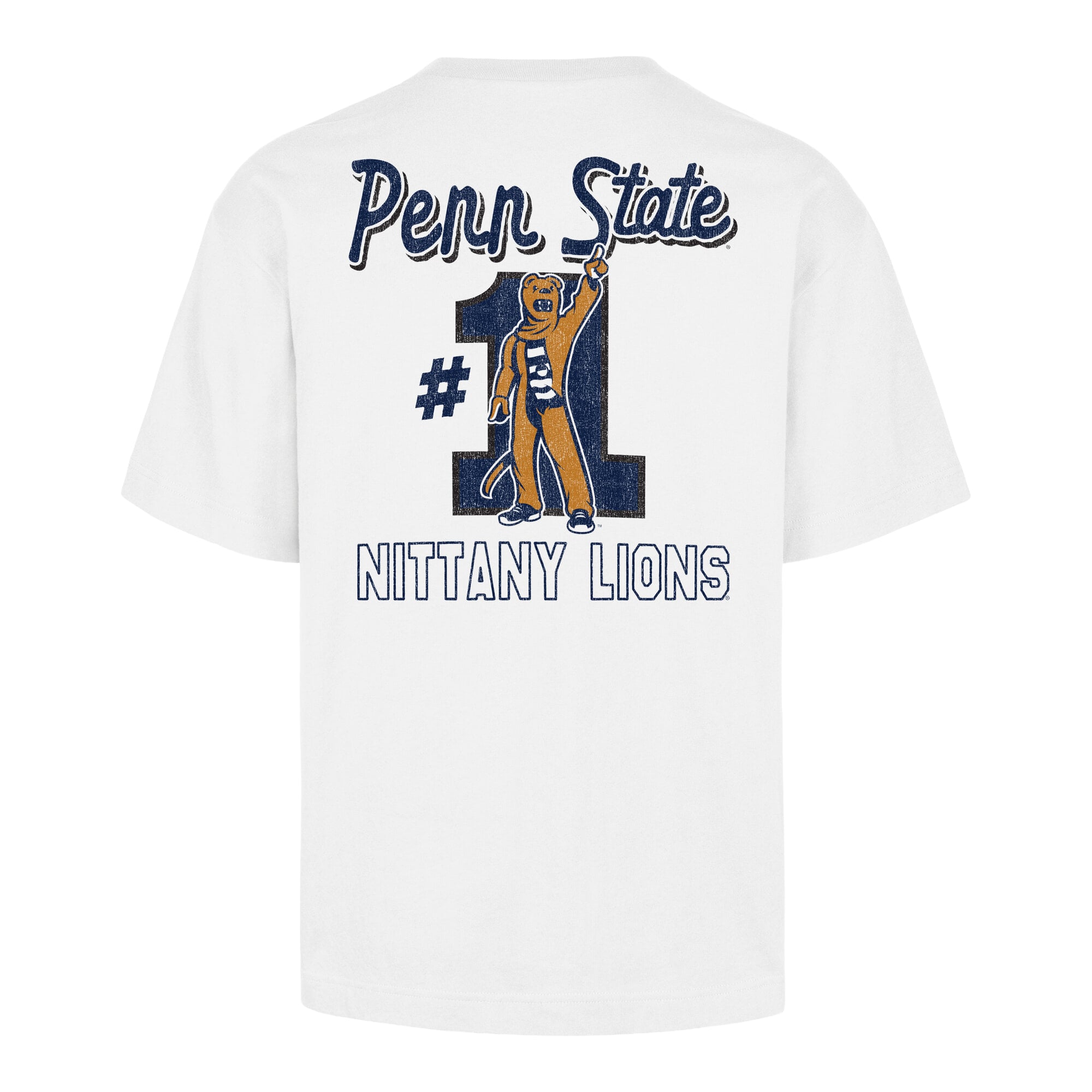 Men's '47 White Penn State Nittany Lions #1 Mascot Foundation T-Shirt