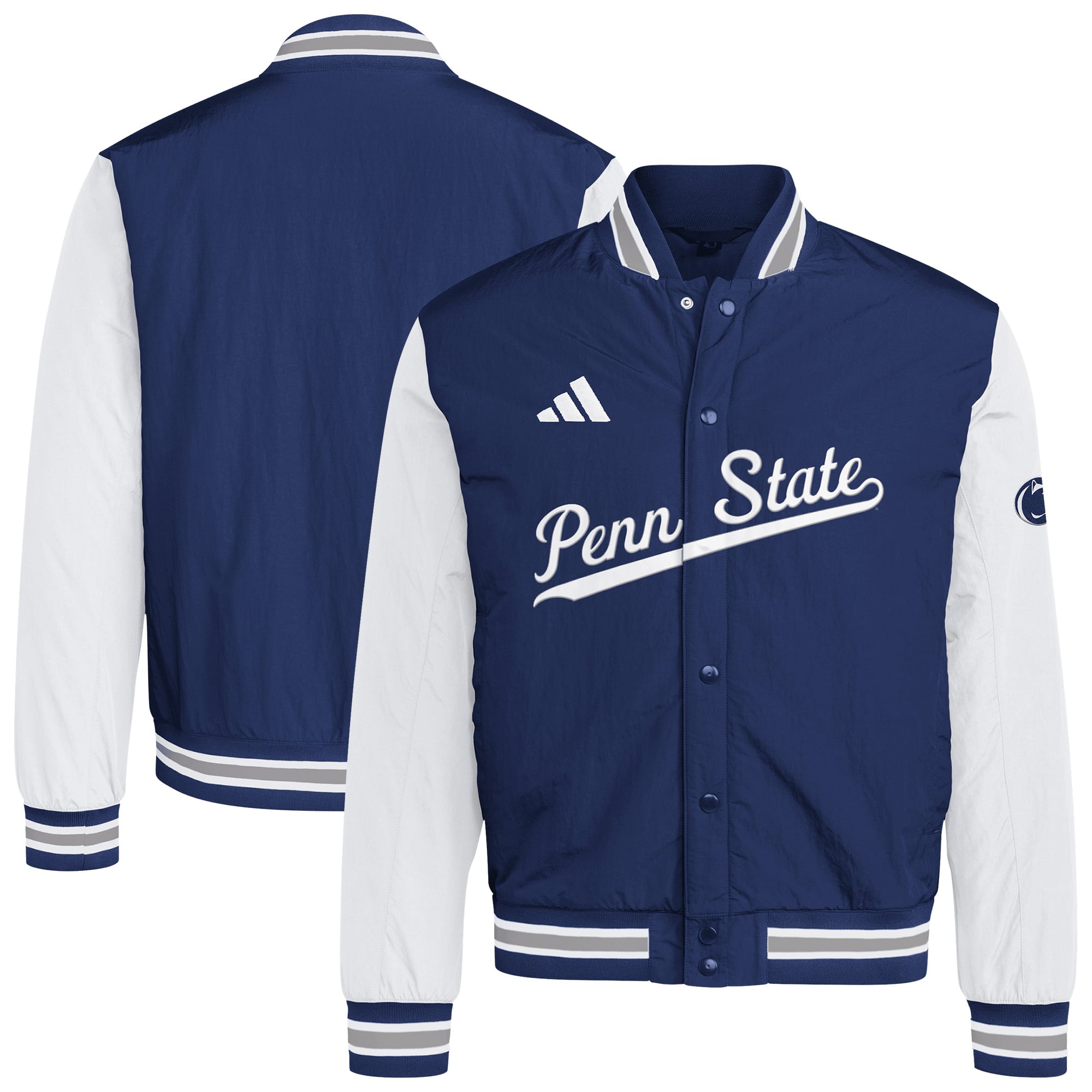 Veste d'entraîneur adidas Penn State Nittany Lions bleu marine pour homme