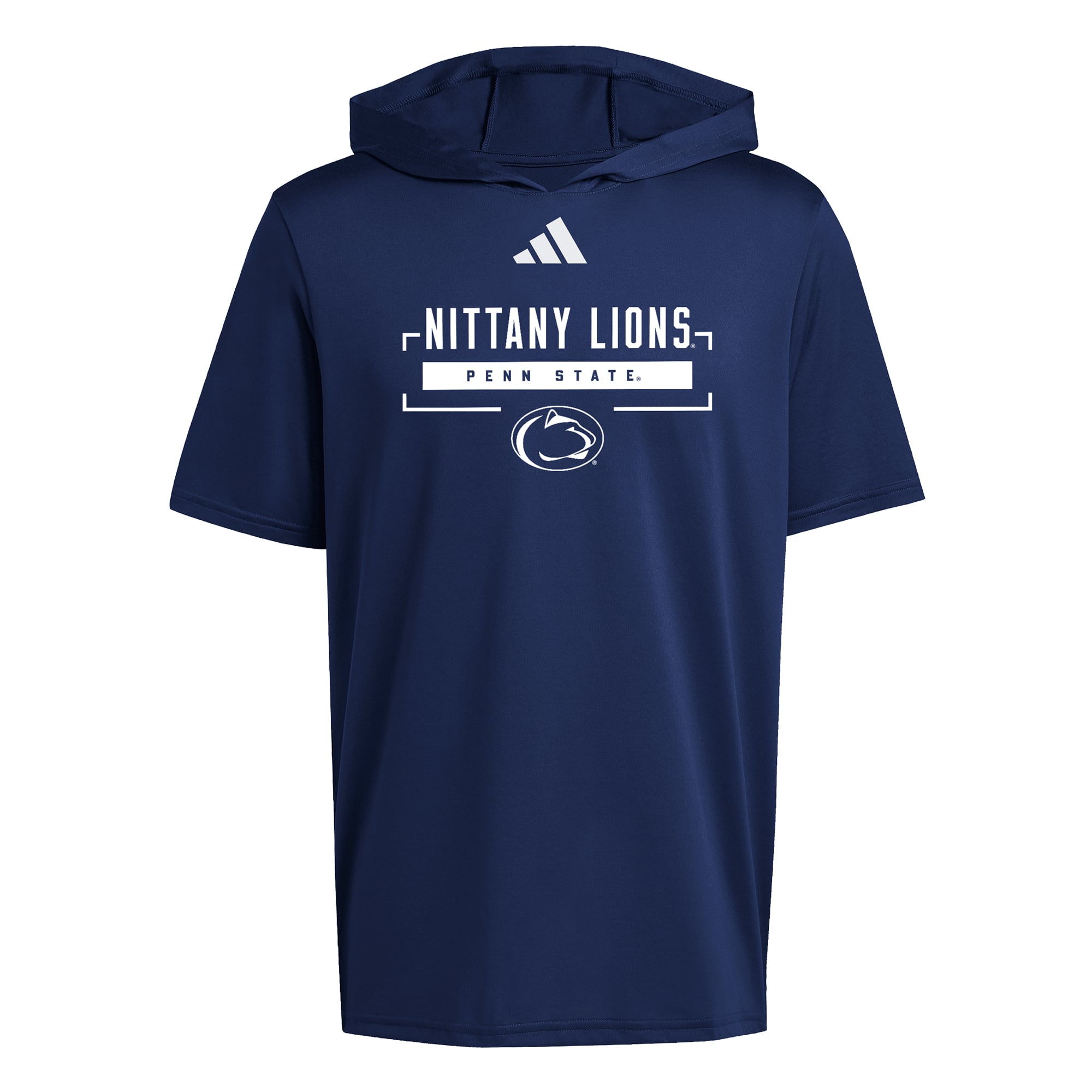 T-shirt à capuche adidas Penn State Nittany Lions D4T manches courtes et AEROREADY pour homme, bleu marine