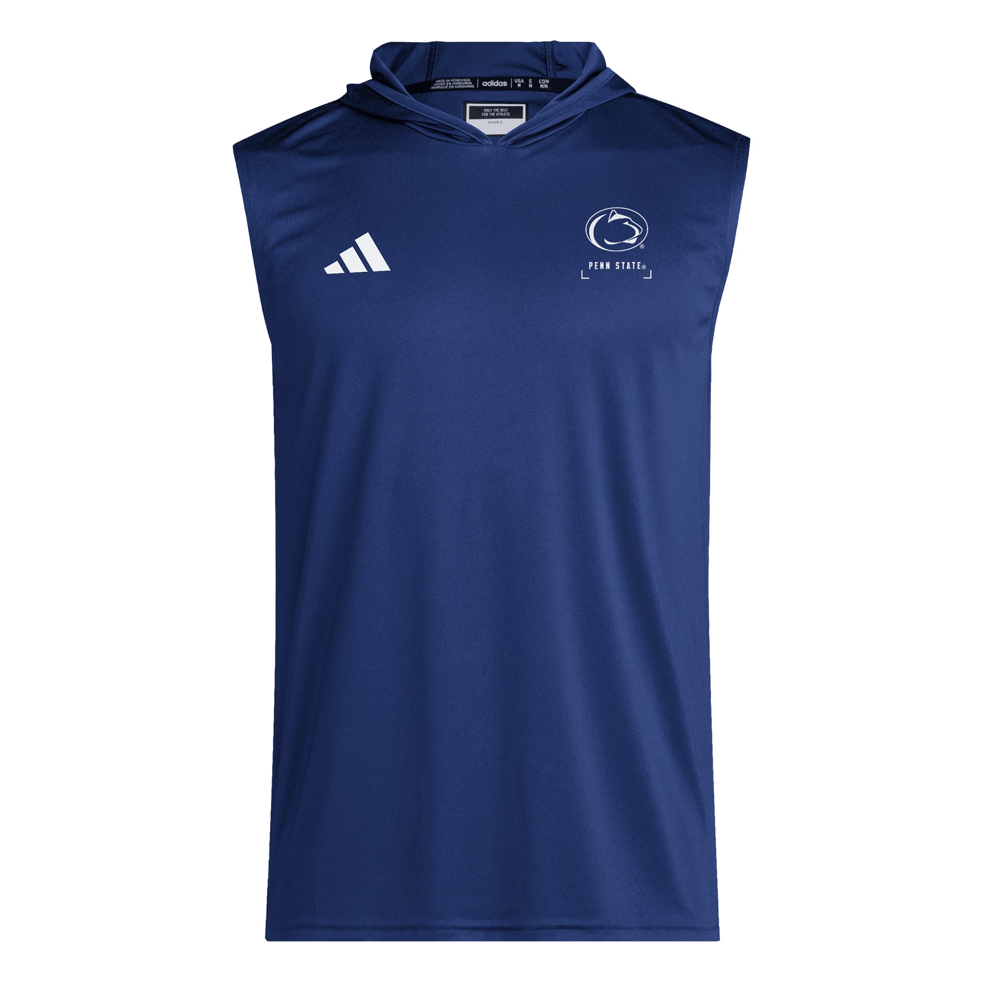 Men's adidas Navy Penn State Nittany Lions D4T Sleeveless Hoodie