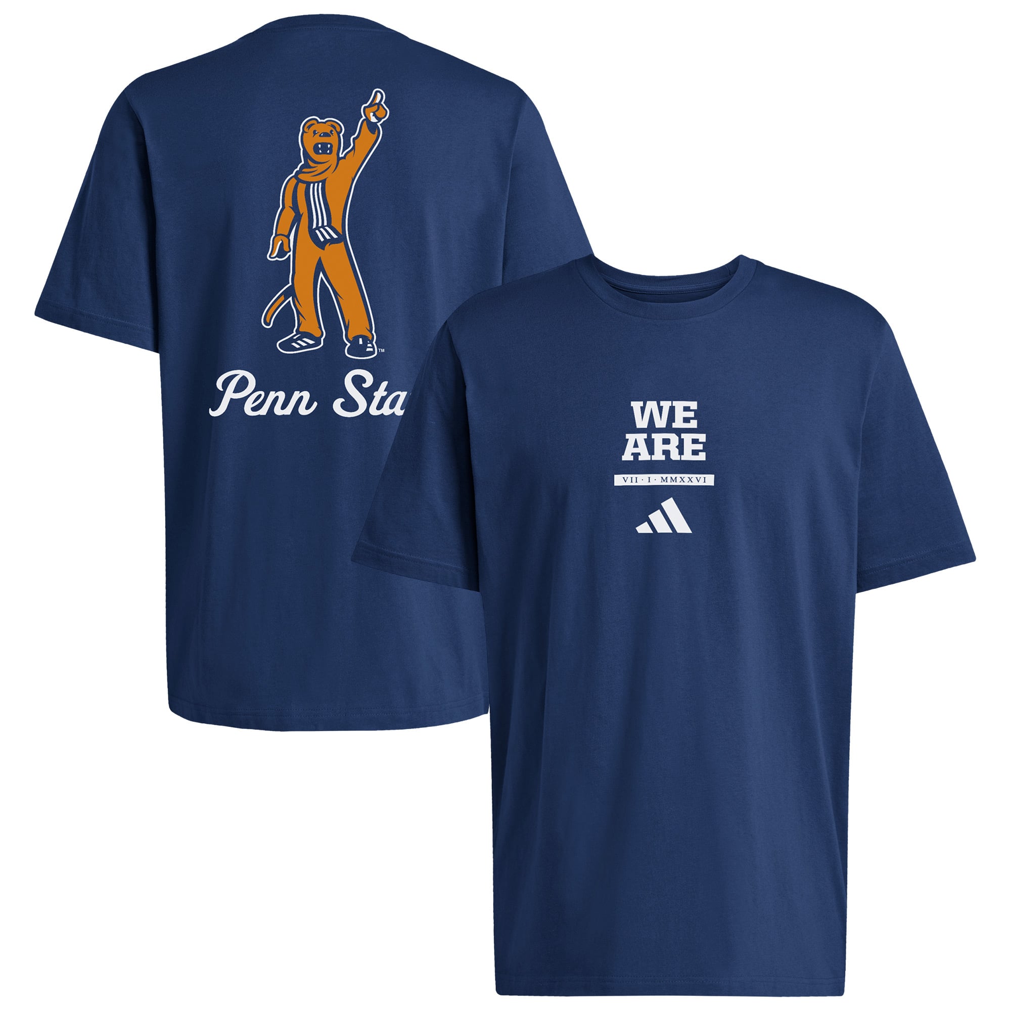 T-shirt adidas bleu marine Penn State Nittany Lions Mascot Fresh pour homme