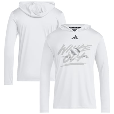 Penn State Nittany Lions adidas 2026 Penn State White Out ® D4T Long Sleeve Hooded T-Shirt - White