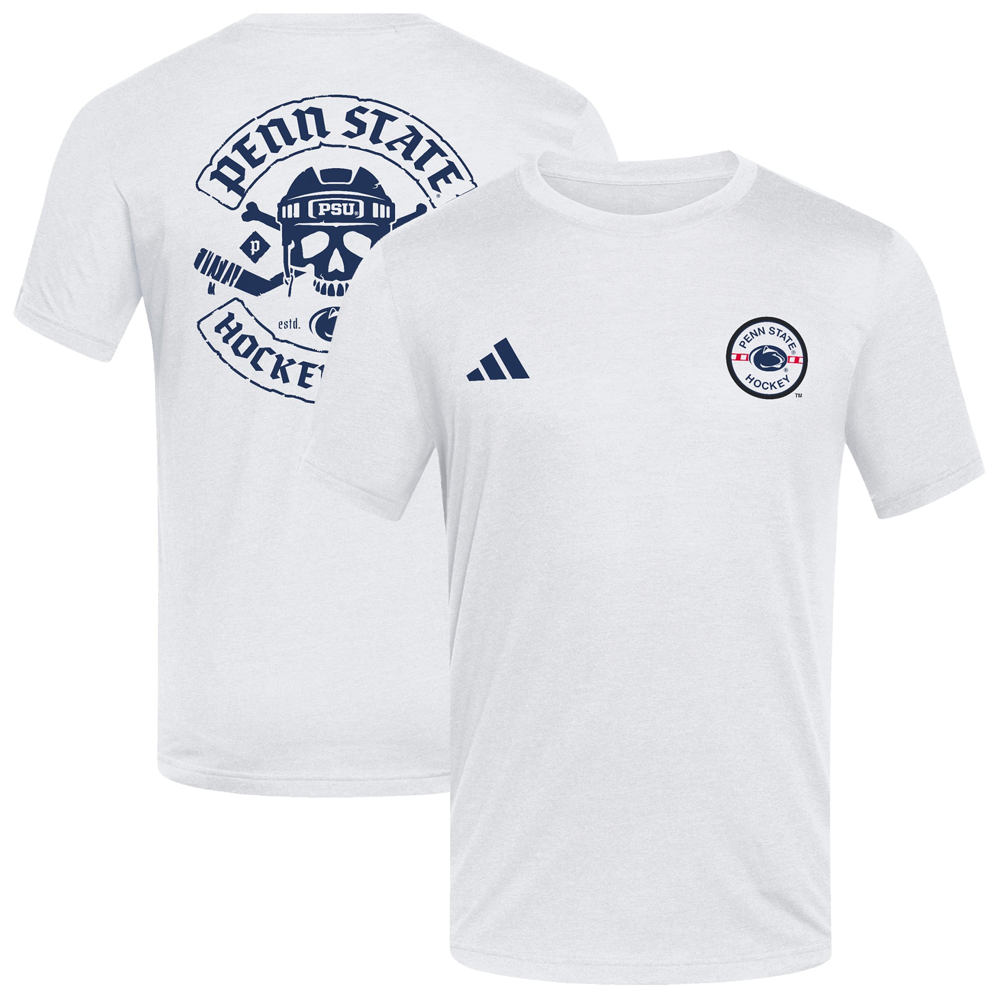 T-shirt adidas blanc Penn State Nittany Lions Hockey Valley Blend pour homme