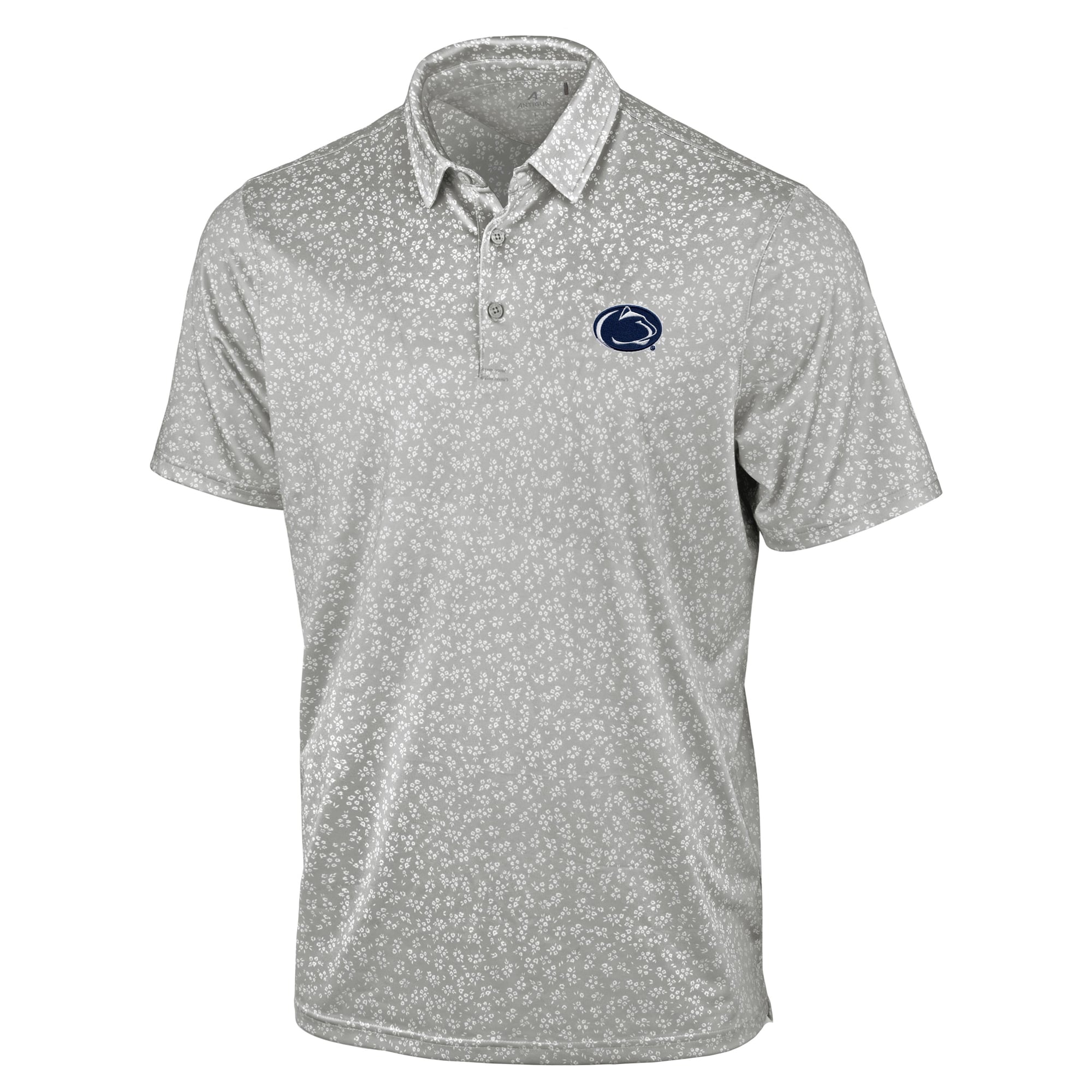 Men's Antigua Navy Penn State Nittany Lions Mono Floral Polo