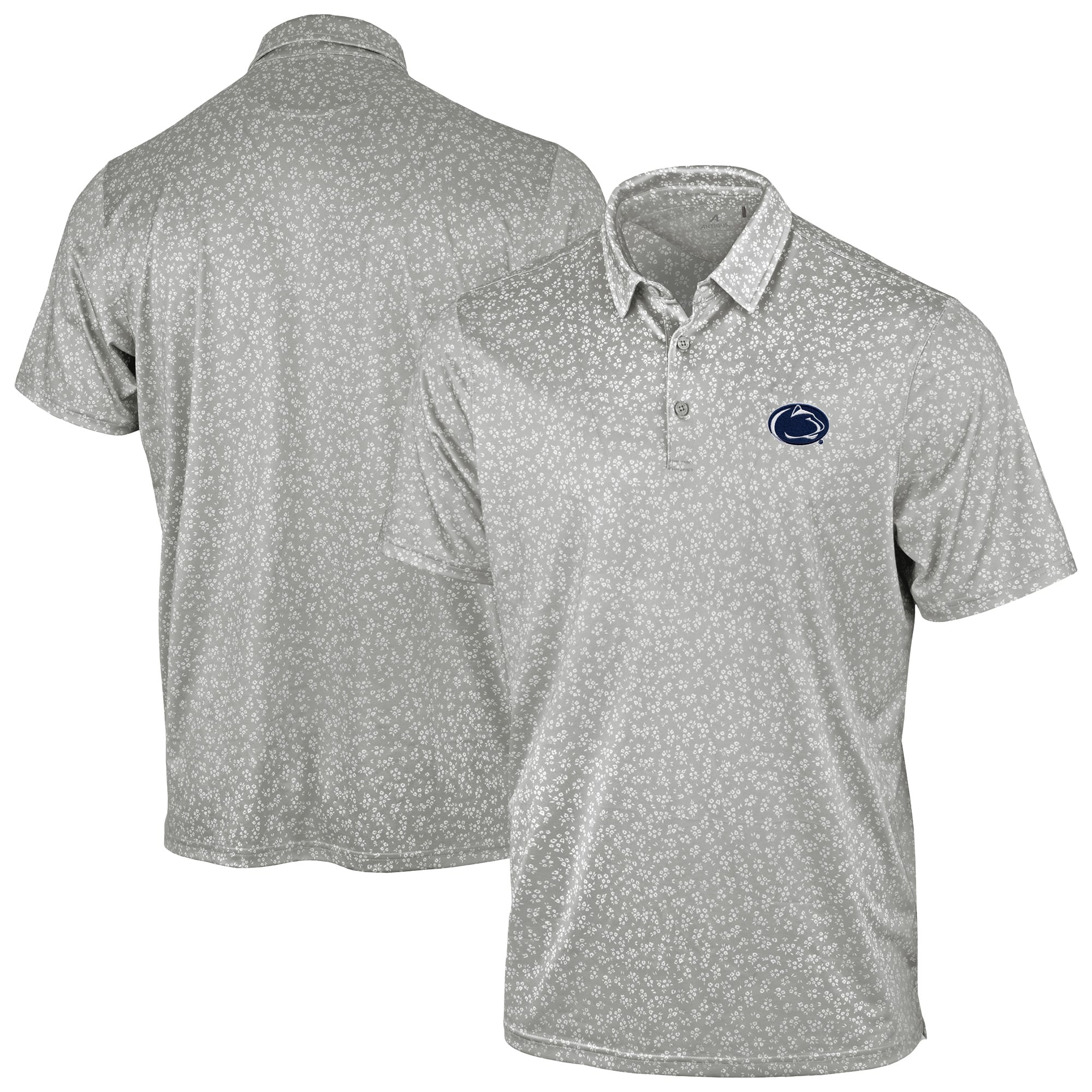 Men's Antigua Navy Penn State Nittany Lions Mono Floral Polo