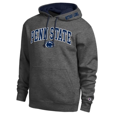  Penn State Nittany Lions Champion Arch Tackle Twill Hoodie - Charcoal