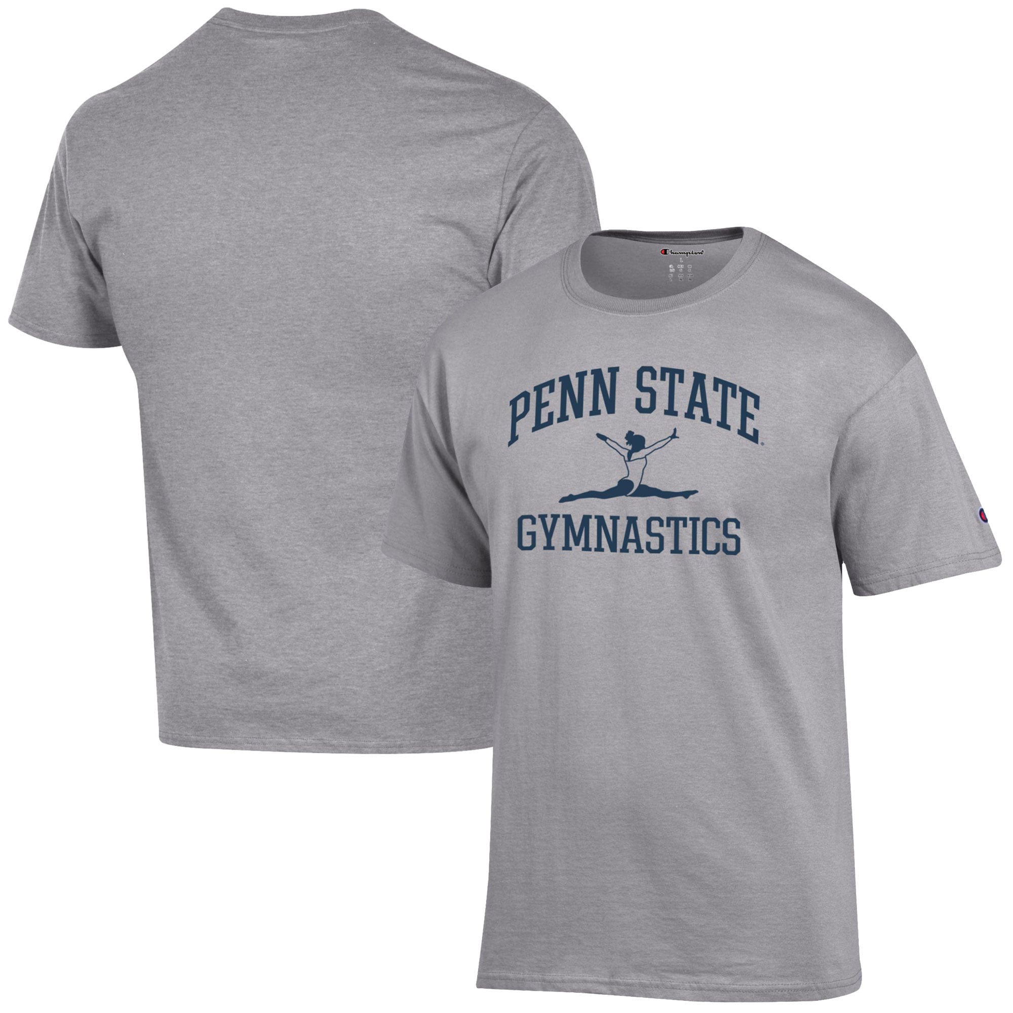 Men's Champion  Gray Penn State Nittany Lions Gymnastics Icon T-Shirt