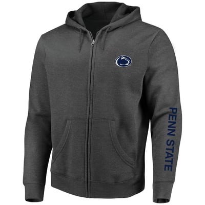 Penn State Nittany Lions Champion Big & Tall Full-Zip Hoodie - Heather Charcoal