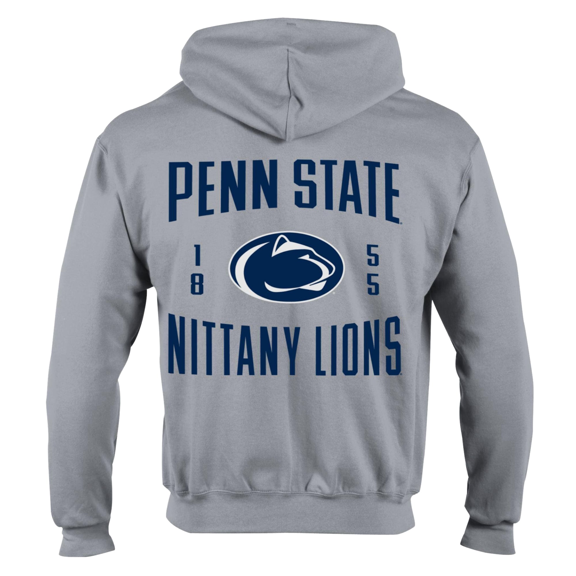 Men's Champion Heather Gray Penn State Nittany Lions Varsity Powerblend Full-Zip Fleece Hoodie
