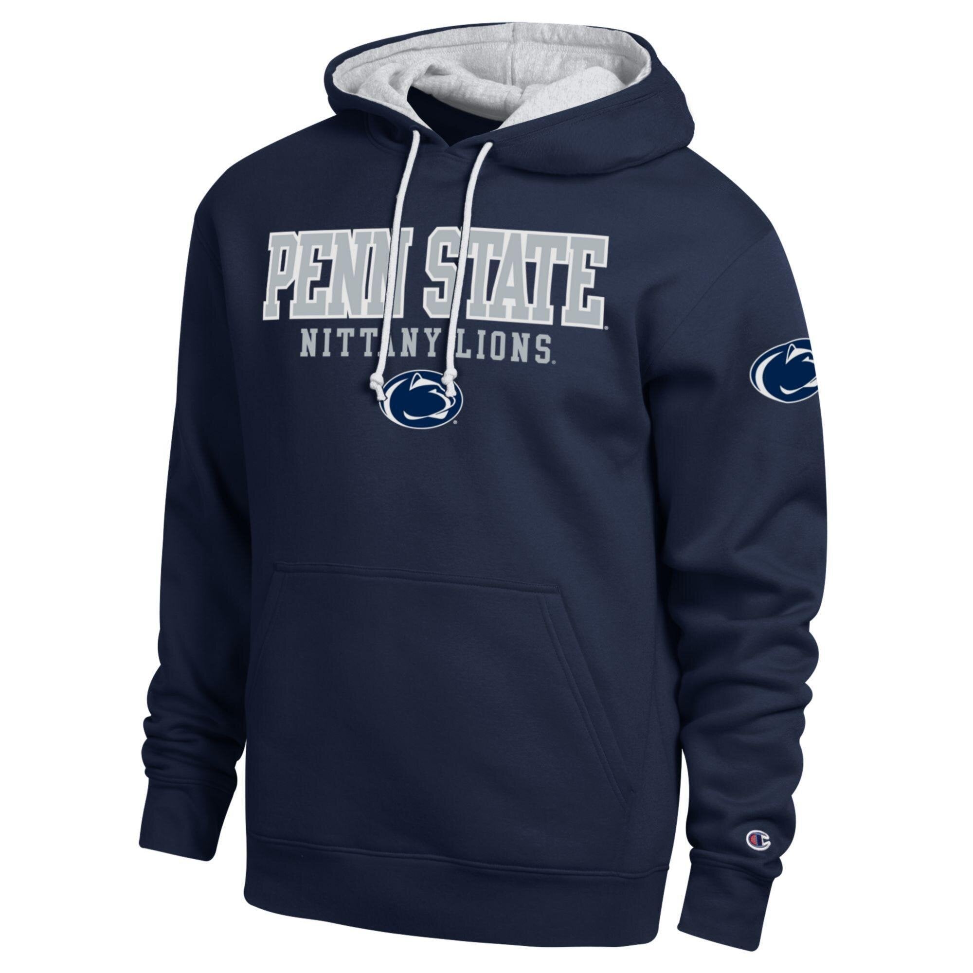 Men's Champion Navy Penn State Nittany Lions Contrast Hoodie