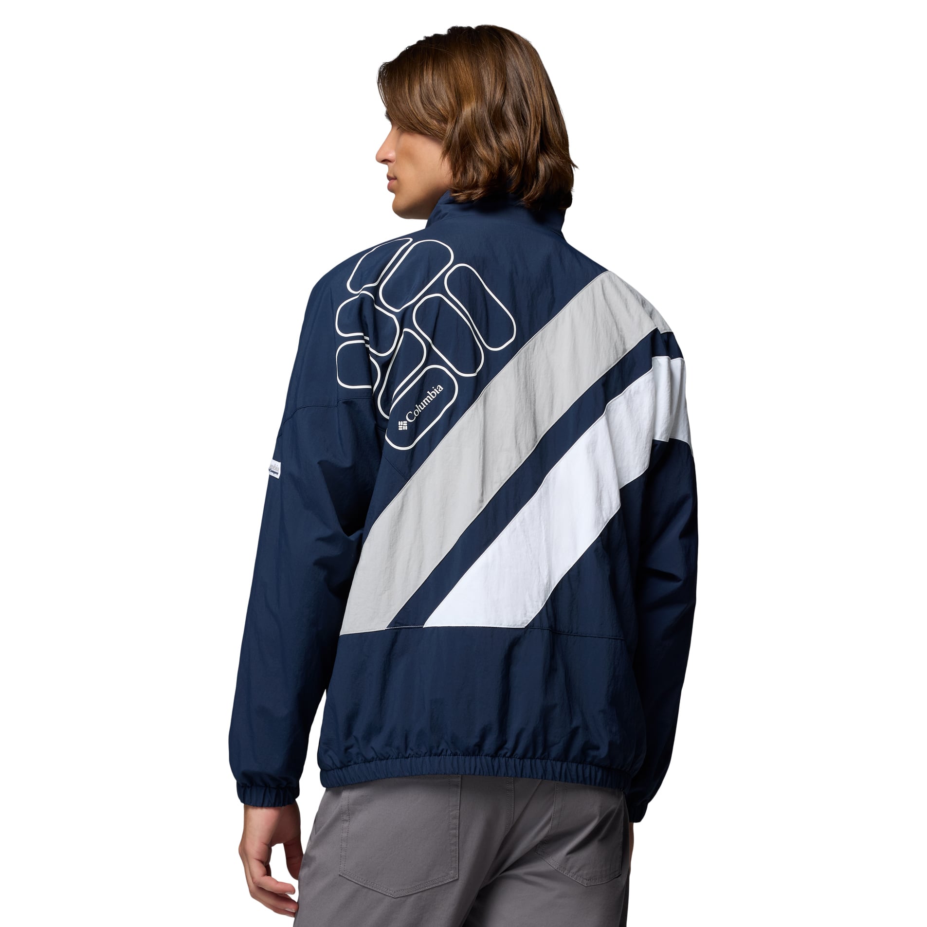 Men's Columbia Navy Penn State Nittany Lions Reventure Full-Zip Windbreaker Omni-Shield Jacket