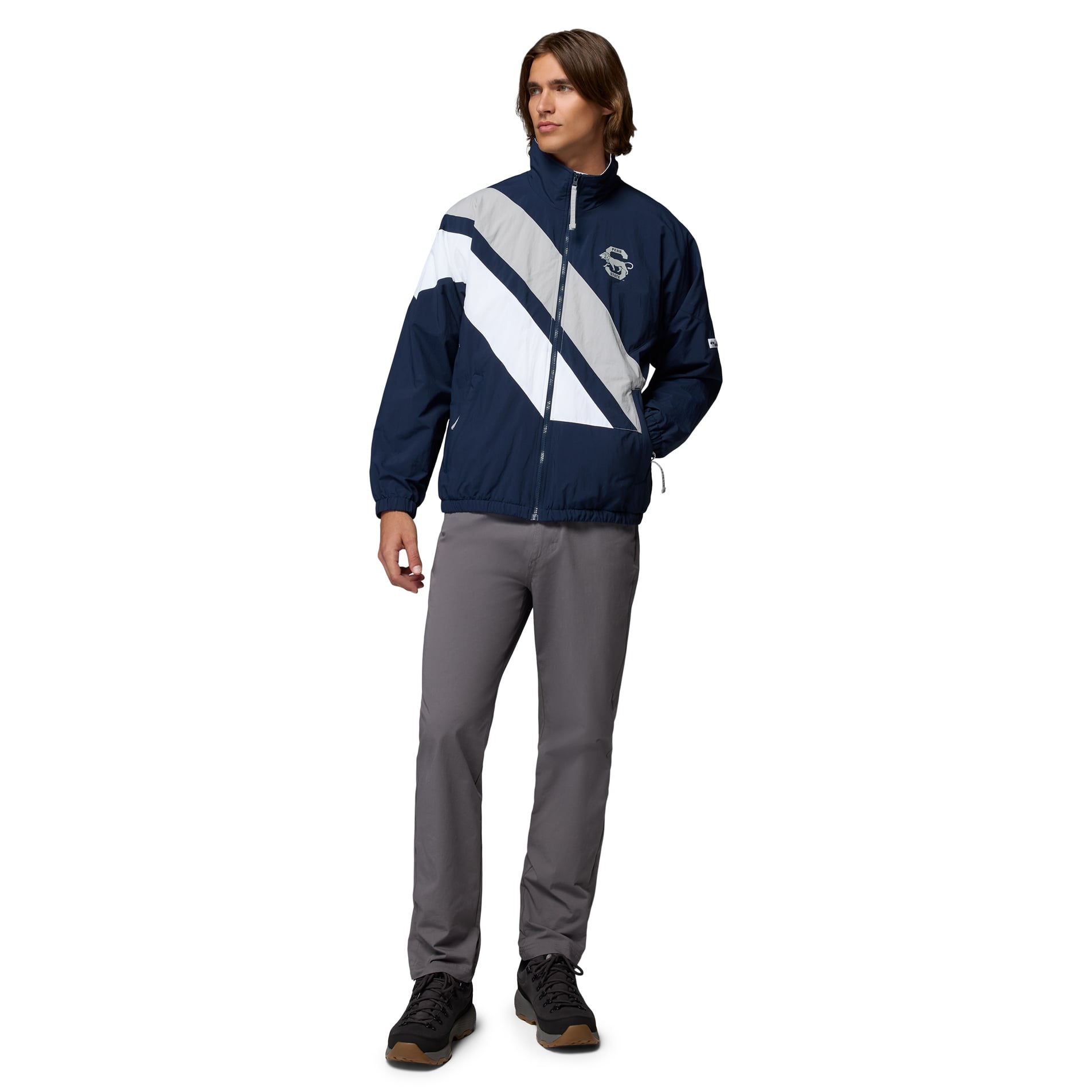 Men's Columbia Navy Penn State Nittany Lions Reventure Full-Zip Windbreaker Omni-Shield Jacket