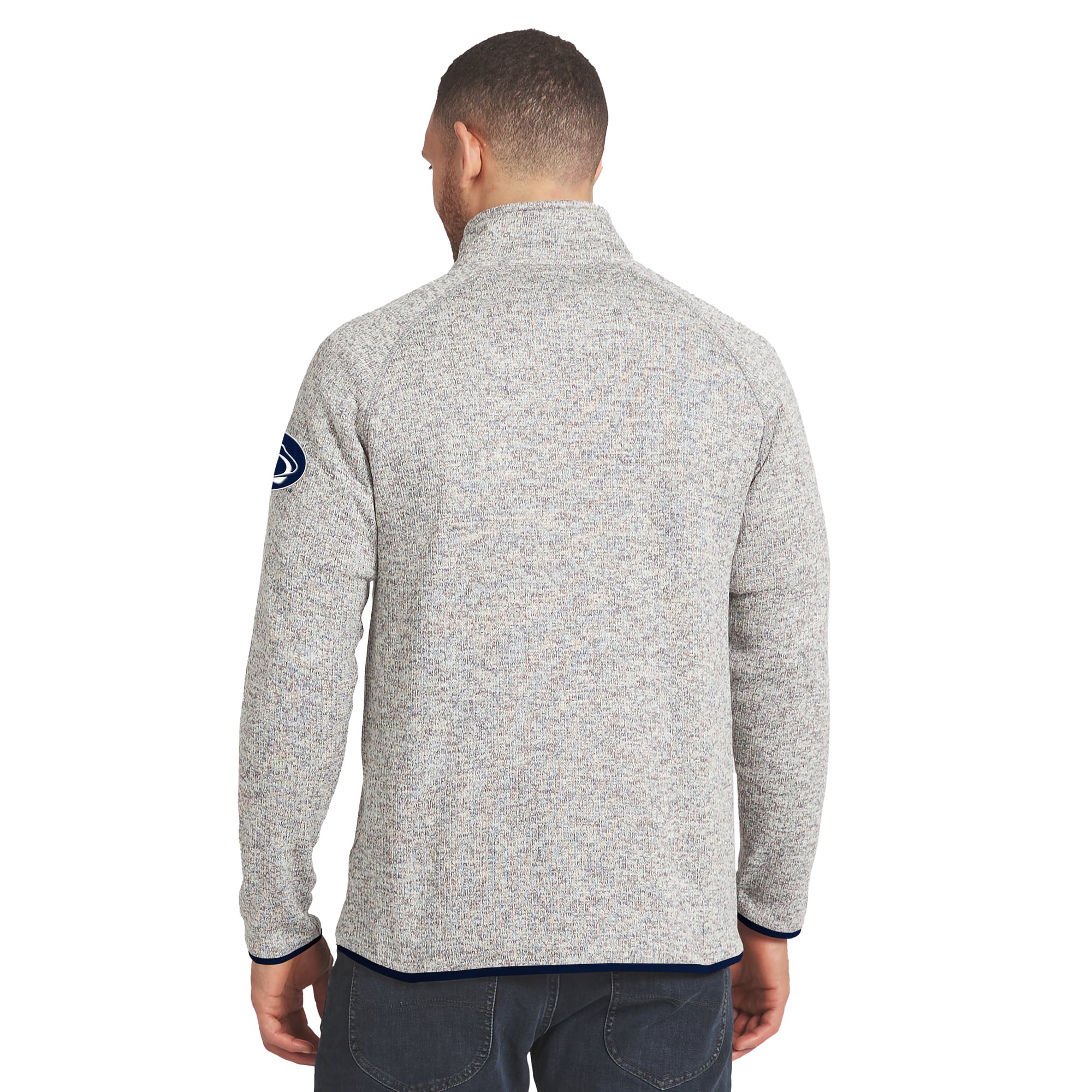 Pull en maille à col zippé gris Penn State Nittany Lions de la collection Darius Rucker pour homme par Fanatics