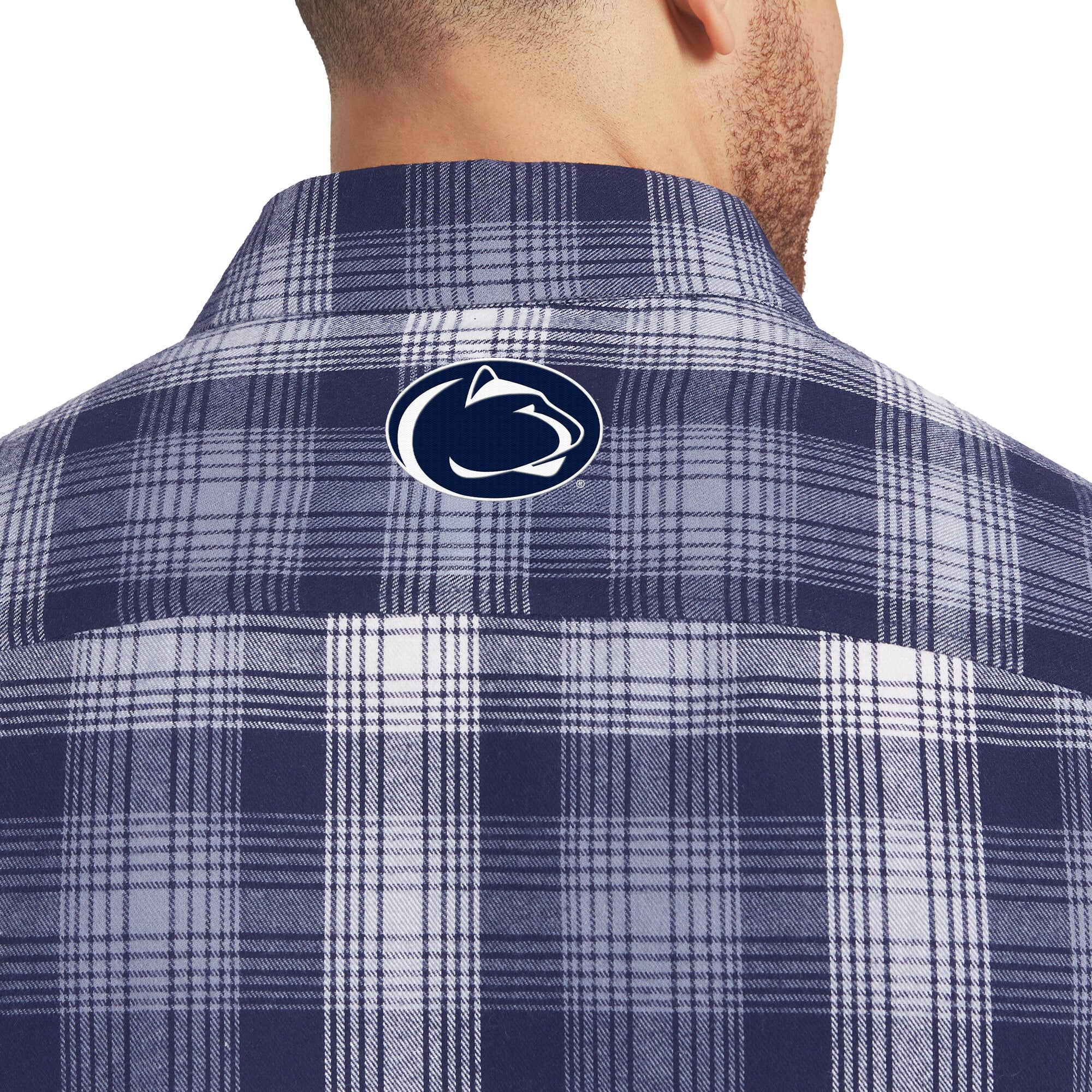 Chemise à carreaux manches longues boutonnée Penn State Nittany Lions, collection Darius Rucker pour homme par Fanatics, bleu marine