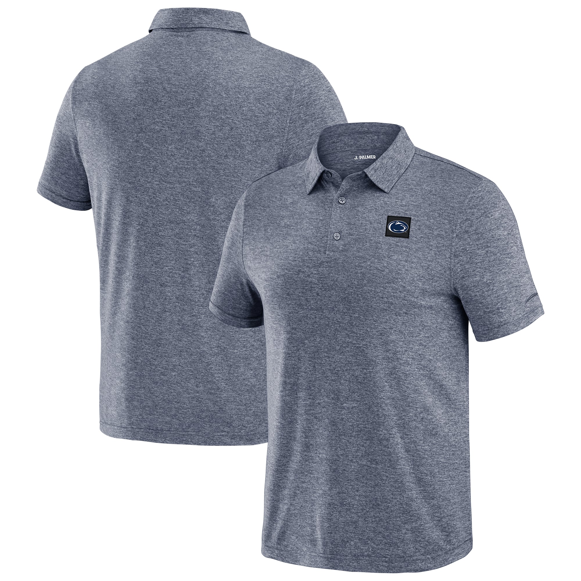 Men's J. Palmer Heather Navy Penn State Nittany Lions Four Down Polo