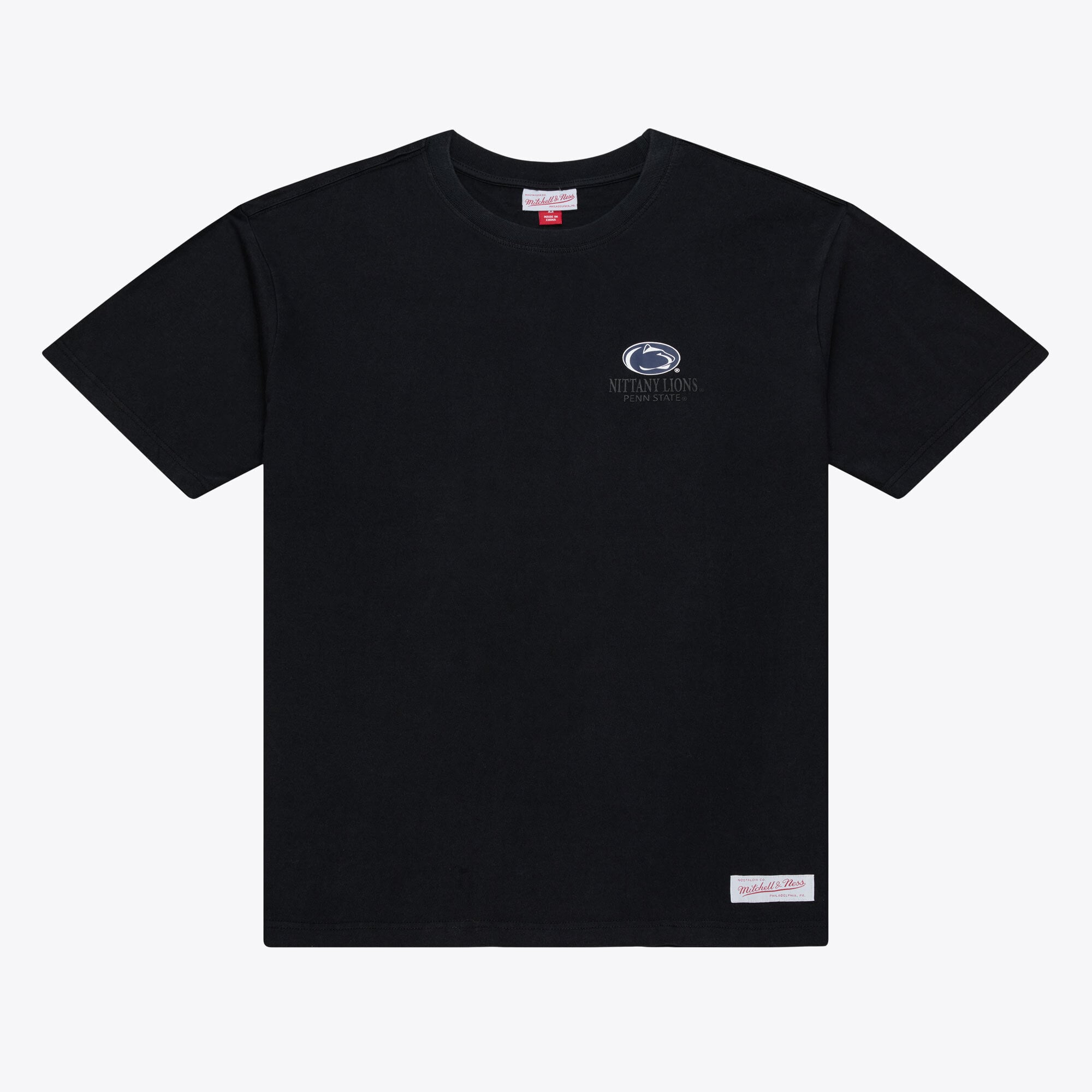 Men's Mitchell & Ness  Black Penn State Nittany Lions Monochrome Icon T-Shirt