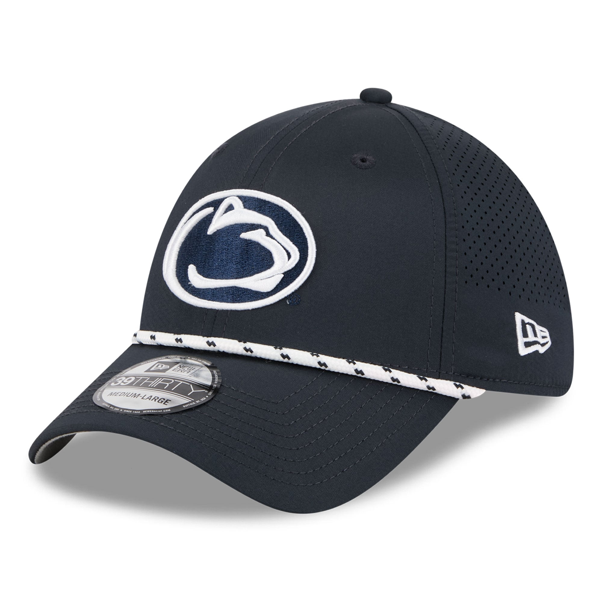 Casquette extensible New Era bleu marine Penn State Nittany Lions Performance Rope 39THIRTY pour homme