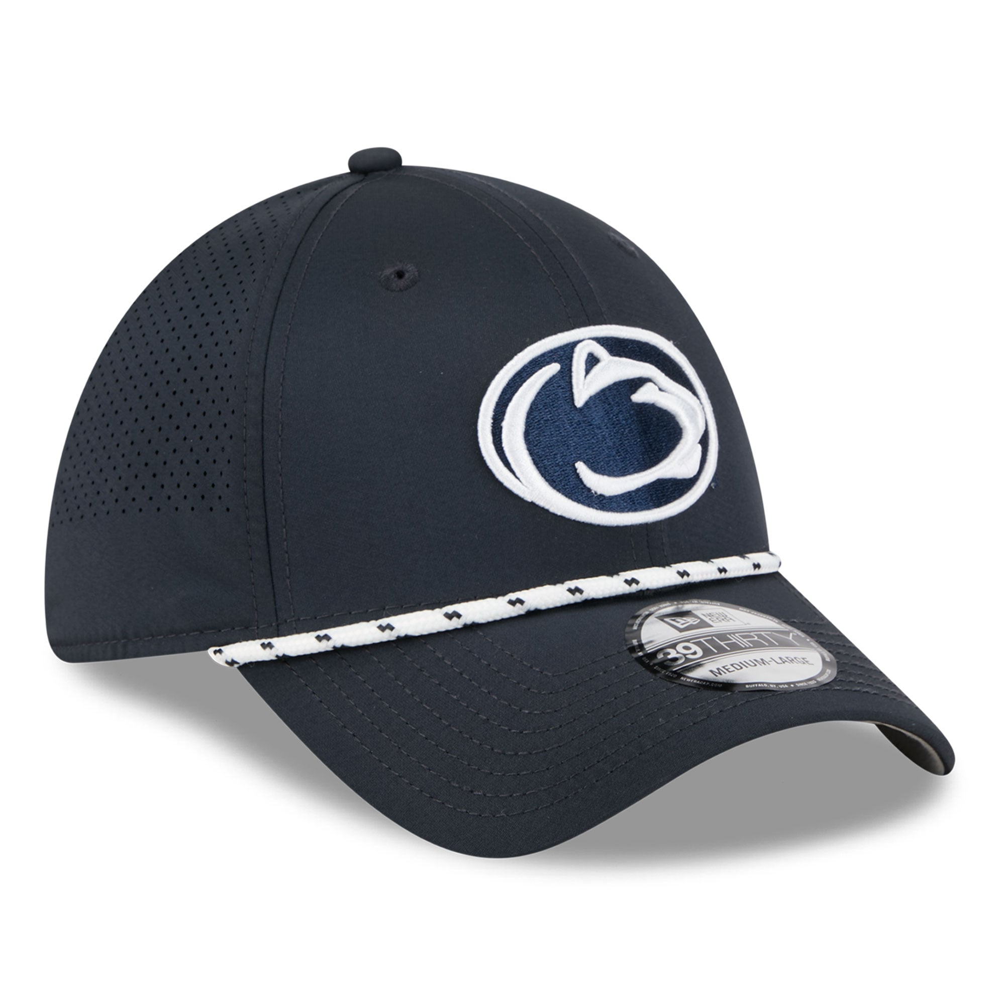 Casquette extensible New Era bleu marine Penn State Nittany Lions Performance Rope 39THIRTY pour homme
