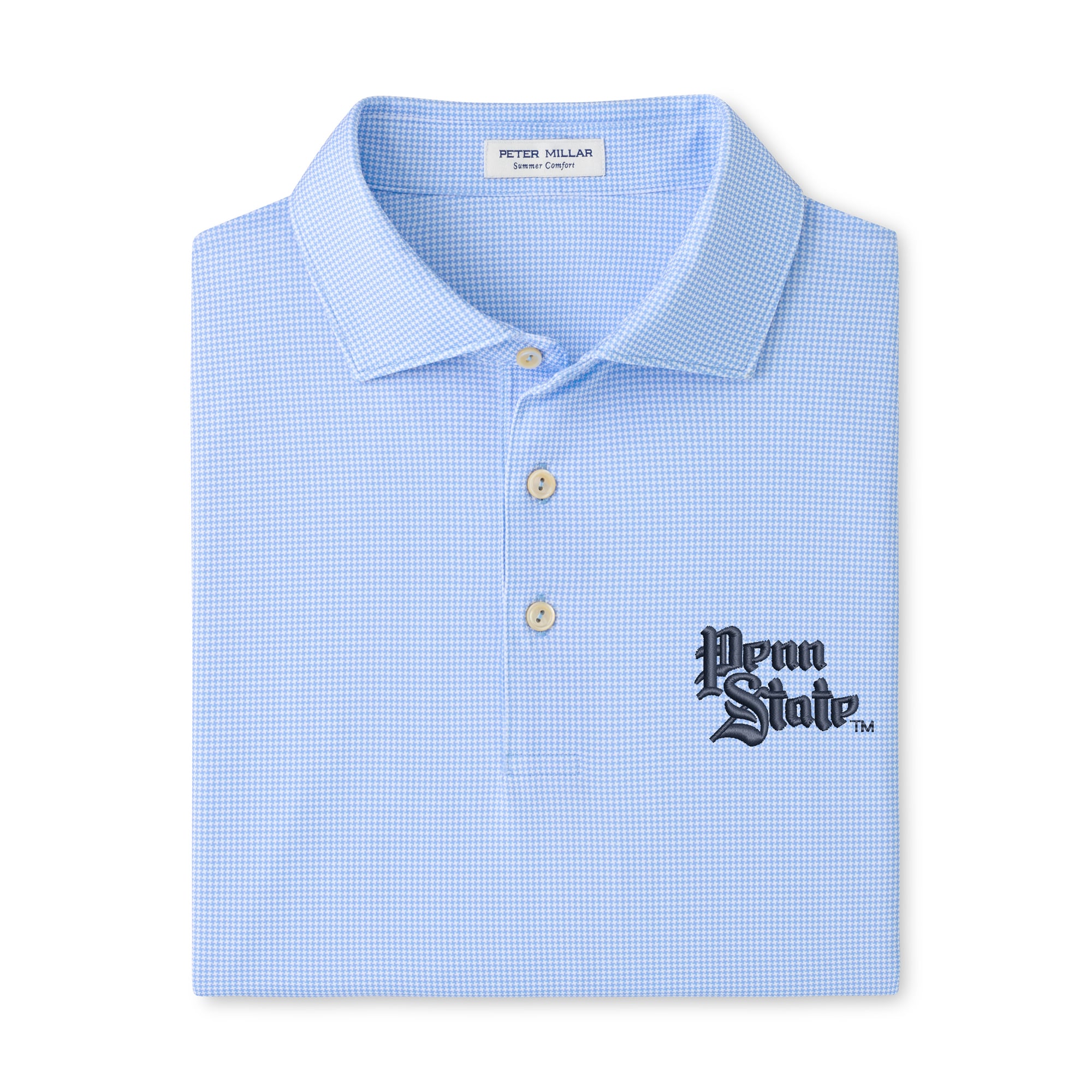 Polo Peter Millar bleu clair Penn State Nittany Lions Border Performance Jersey pour homme