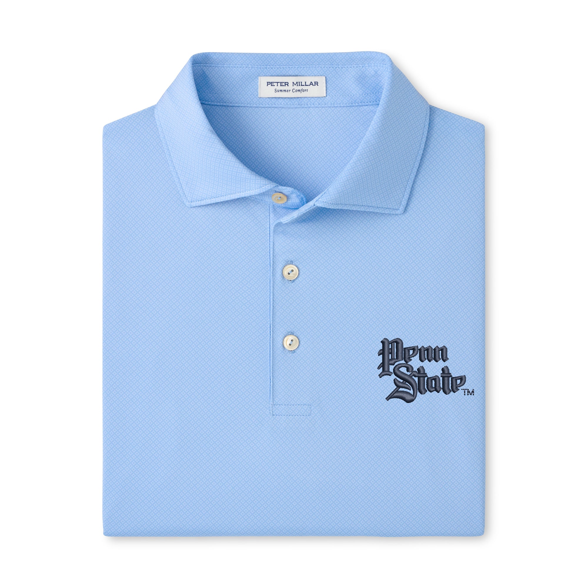 Polo Peter Millar bleu clair Penn State Nittany Lions Hugo Performance pour homme