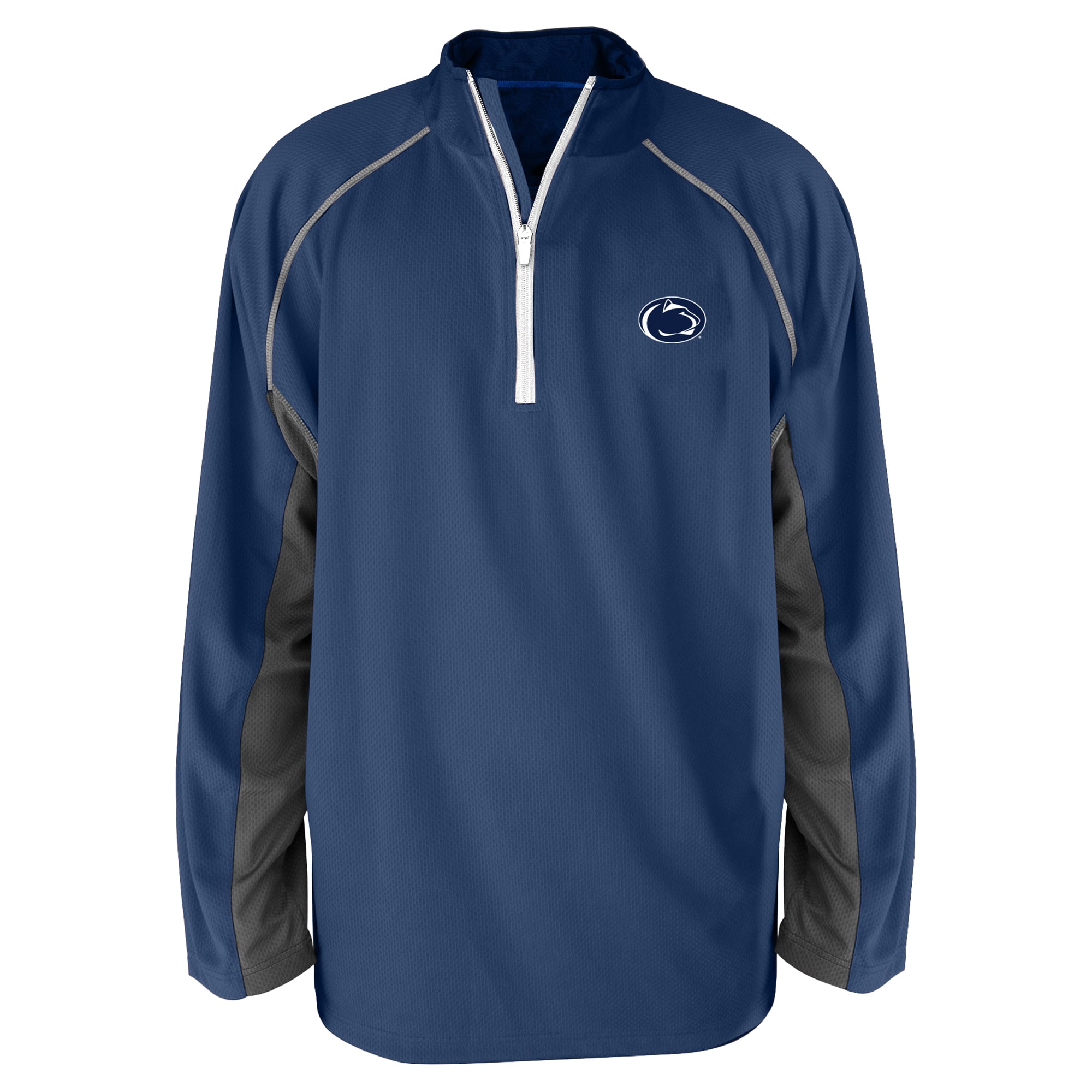 Men's Profile Navy Penn State Nittany Lions Big & Tall Quarter-Zip Raglan Jacket