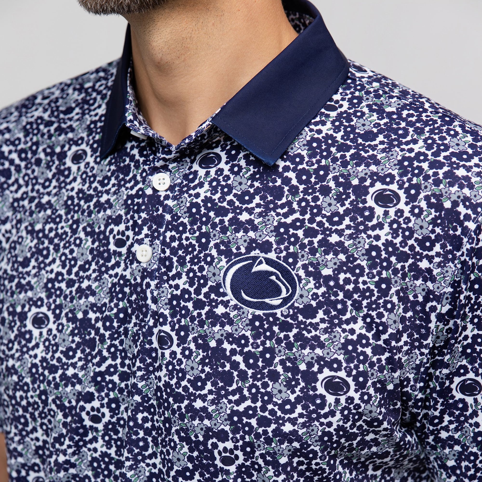 Men's Smith & Quinn Navy Penn State Nittany Lions Poppies Teddy Polo