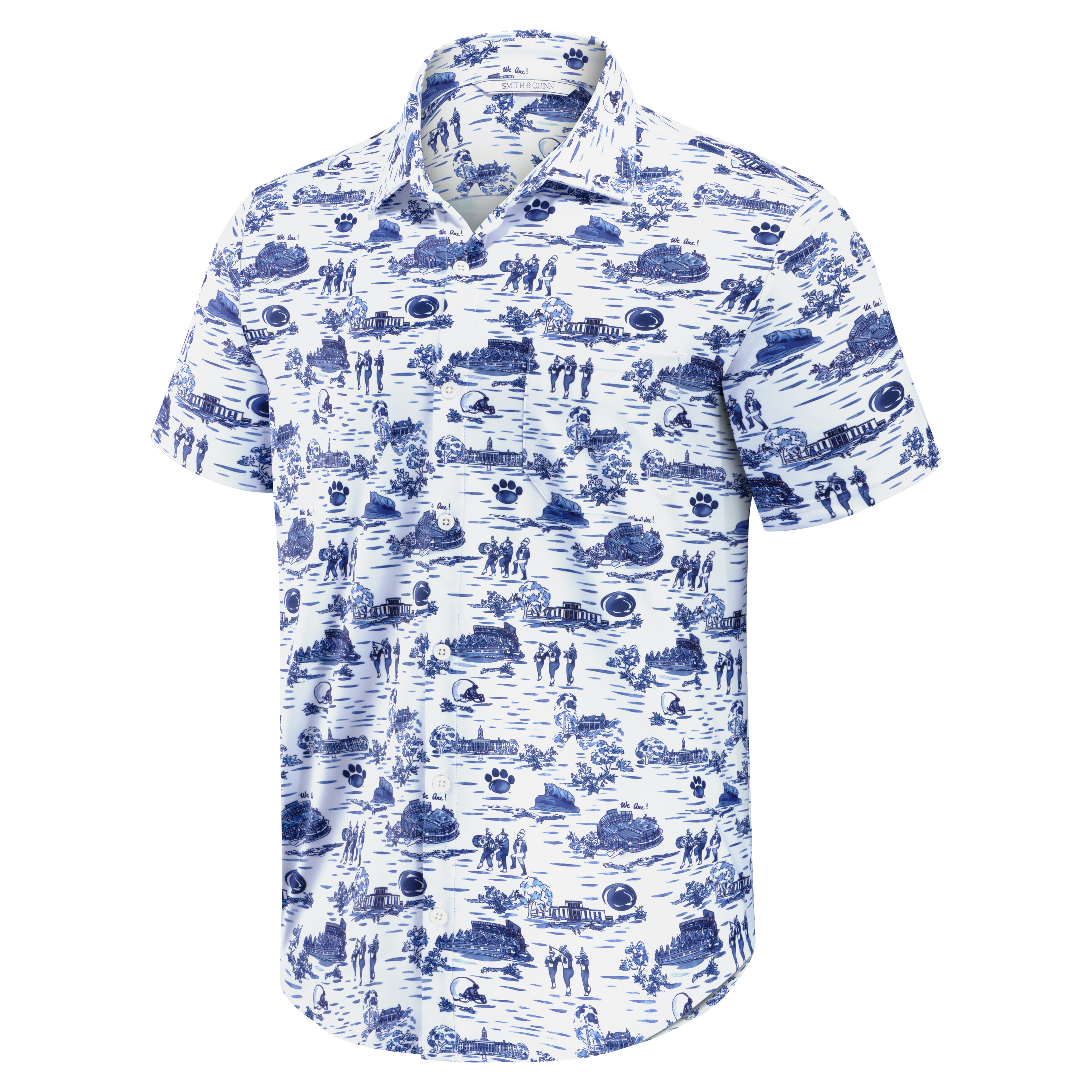 Men's Smith & Quinn White Penn State Nittany Lions Toile Boatyard Button-Up Shirt