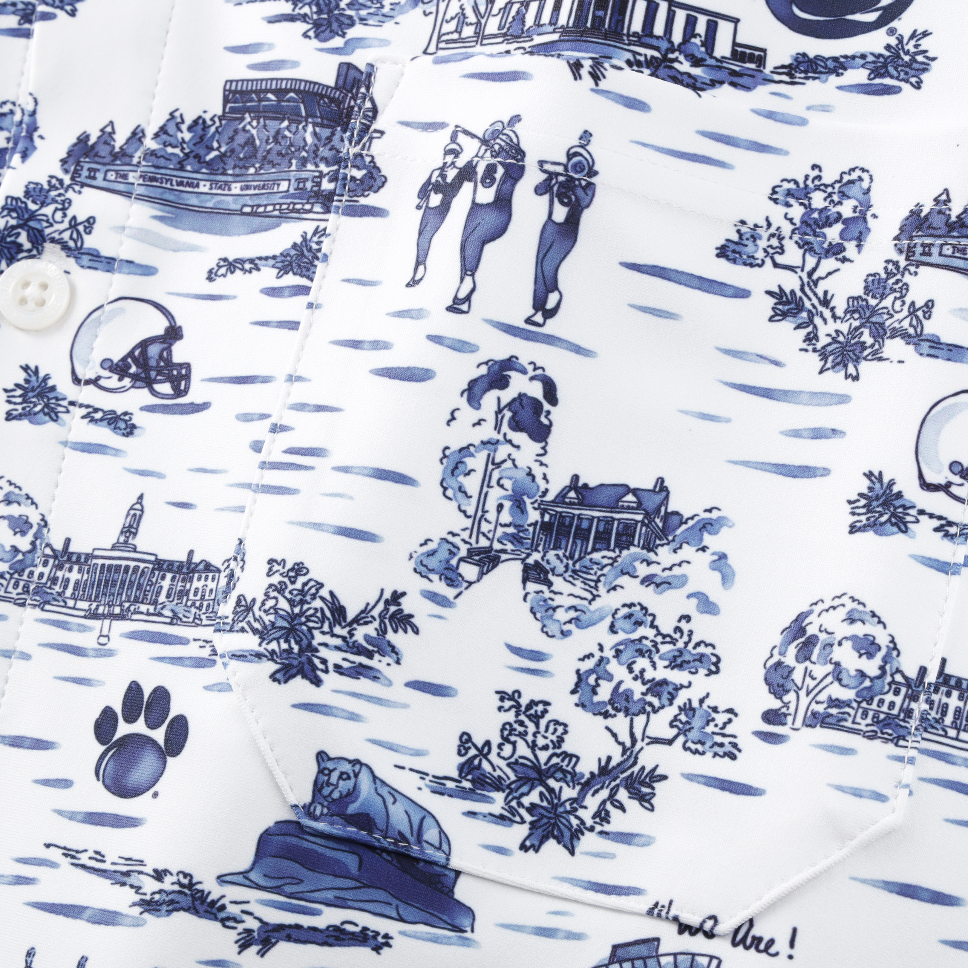 Men's Smith & Quinn White Penn State Nittany Lions Toile Boatyard Button-Up Shirt