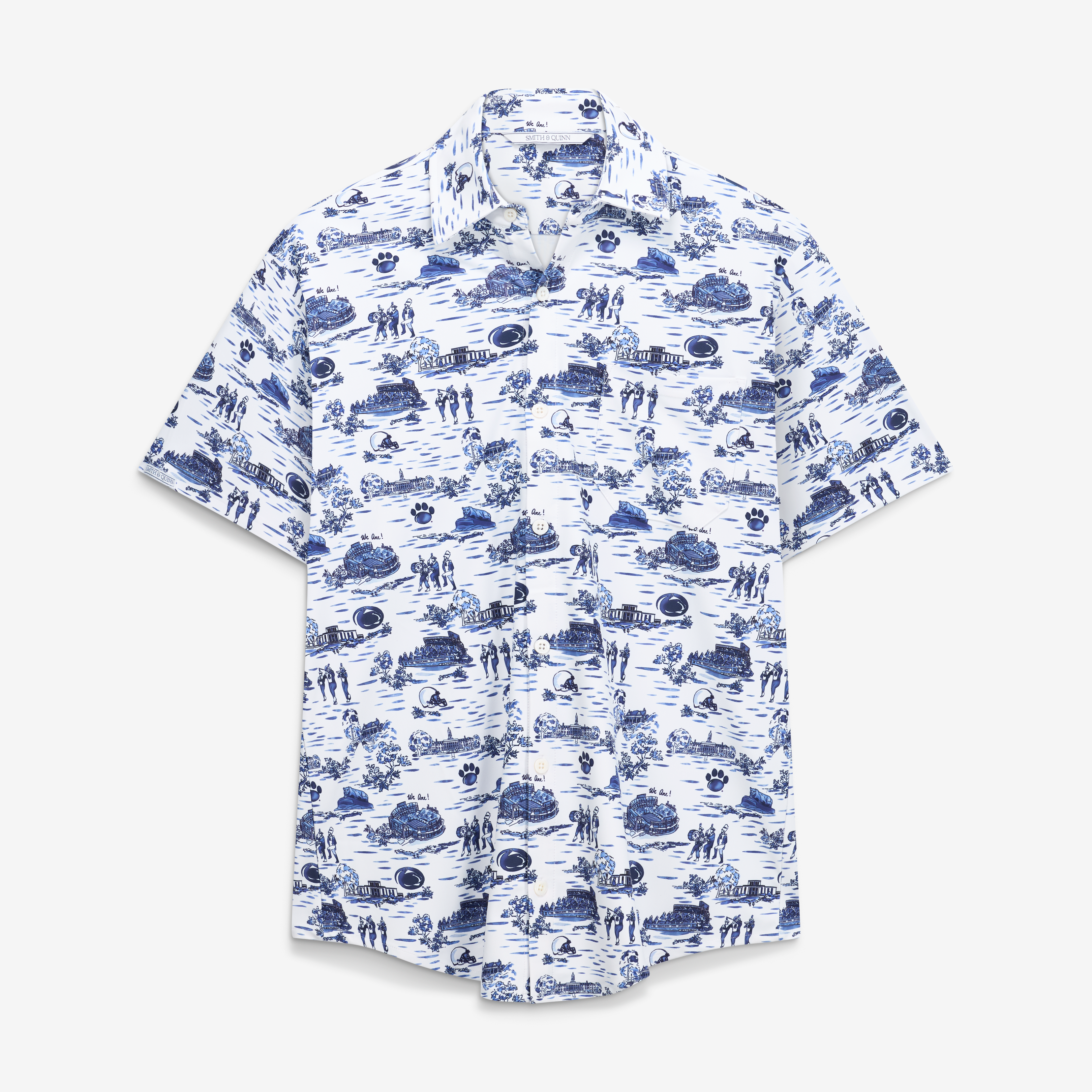 Men's Smith & Quinn White Penn State Nittany Lions Toile Boatyard Button-Up Shirt