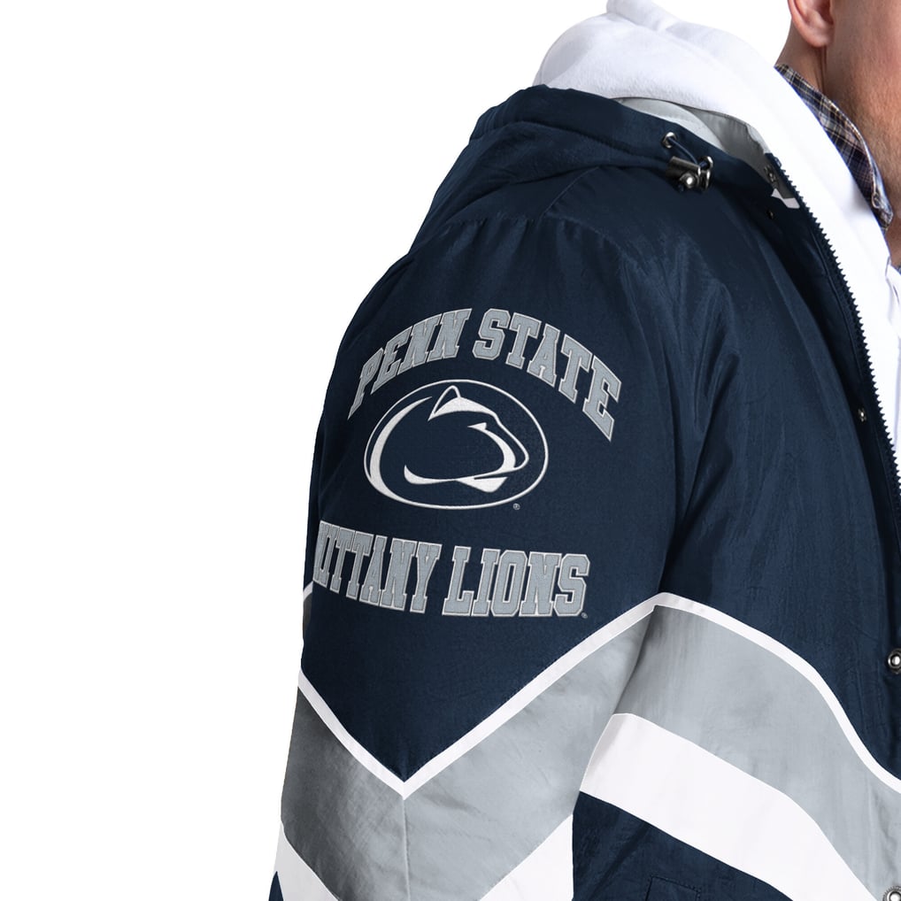 Men's Starter Navy Penn State Nittany Lions The Chevron Full-Zip Hooded ...