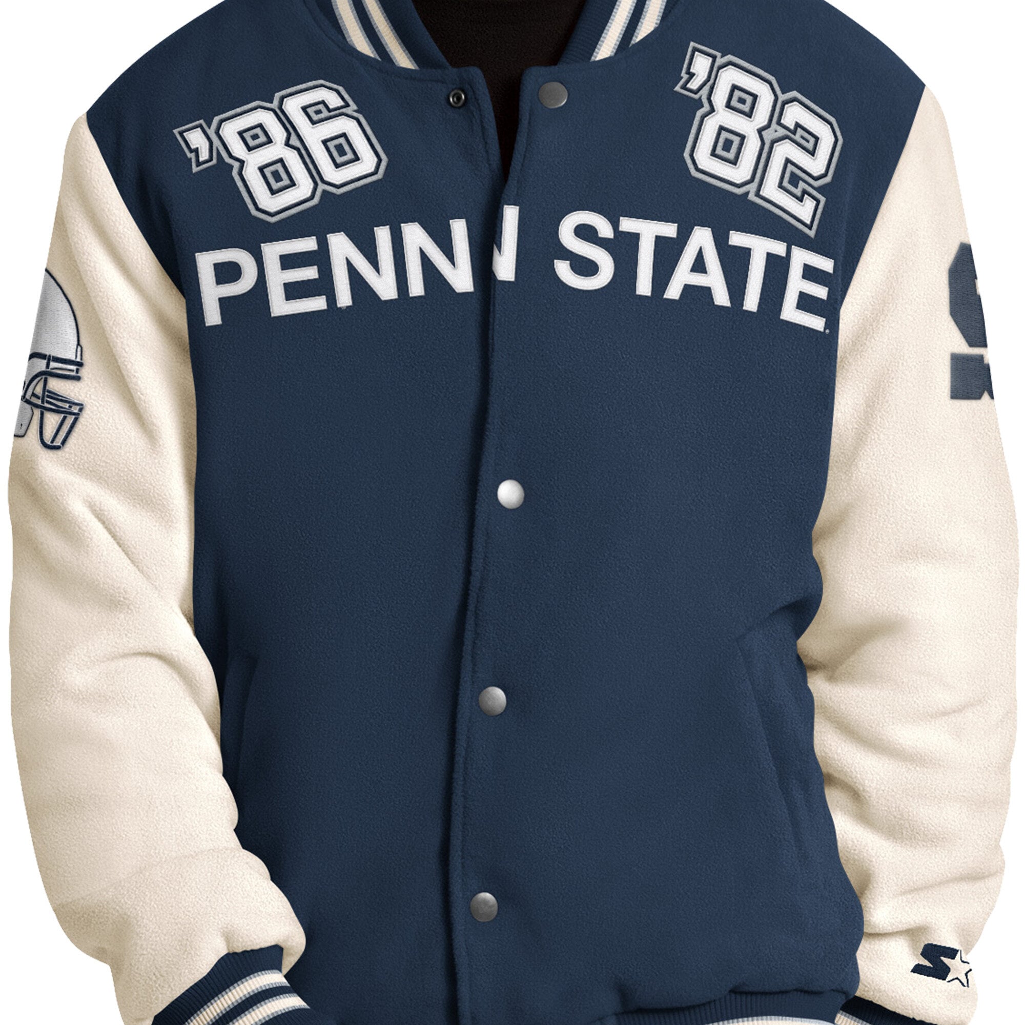 Veste commémorative Starter Navy Penn State Nittany Lions Triple Crown pour homme