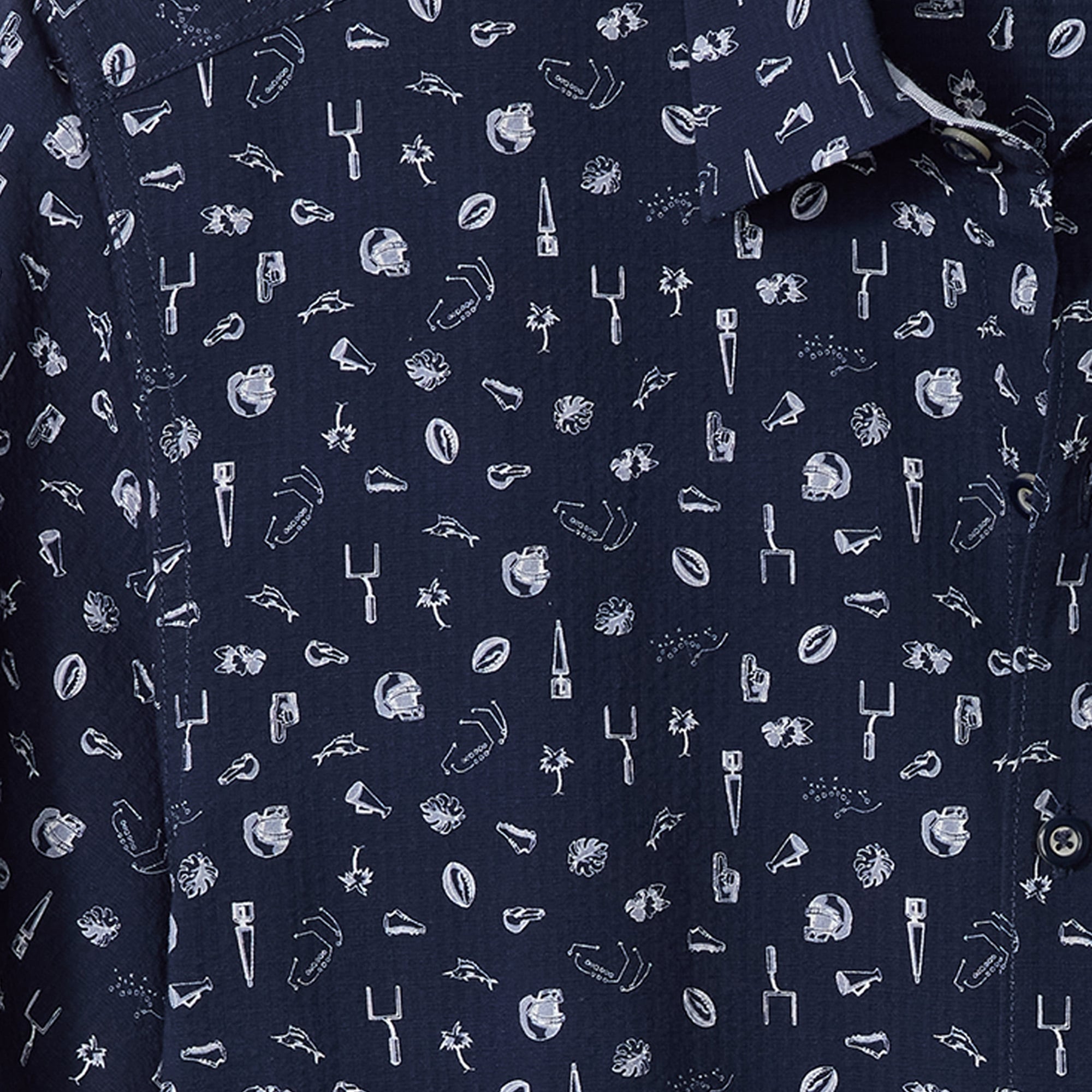 Men's Tommy Bahama Navy Penn State Nittany Lions Playa Playbook Camp IslandZone Button-Up Shirt