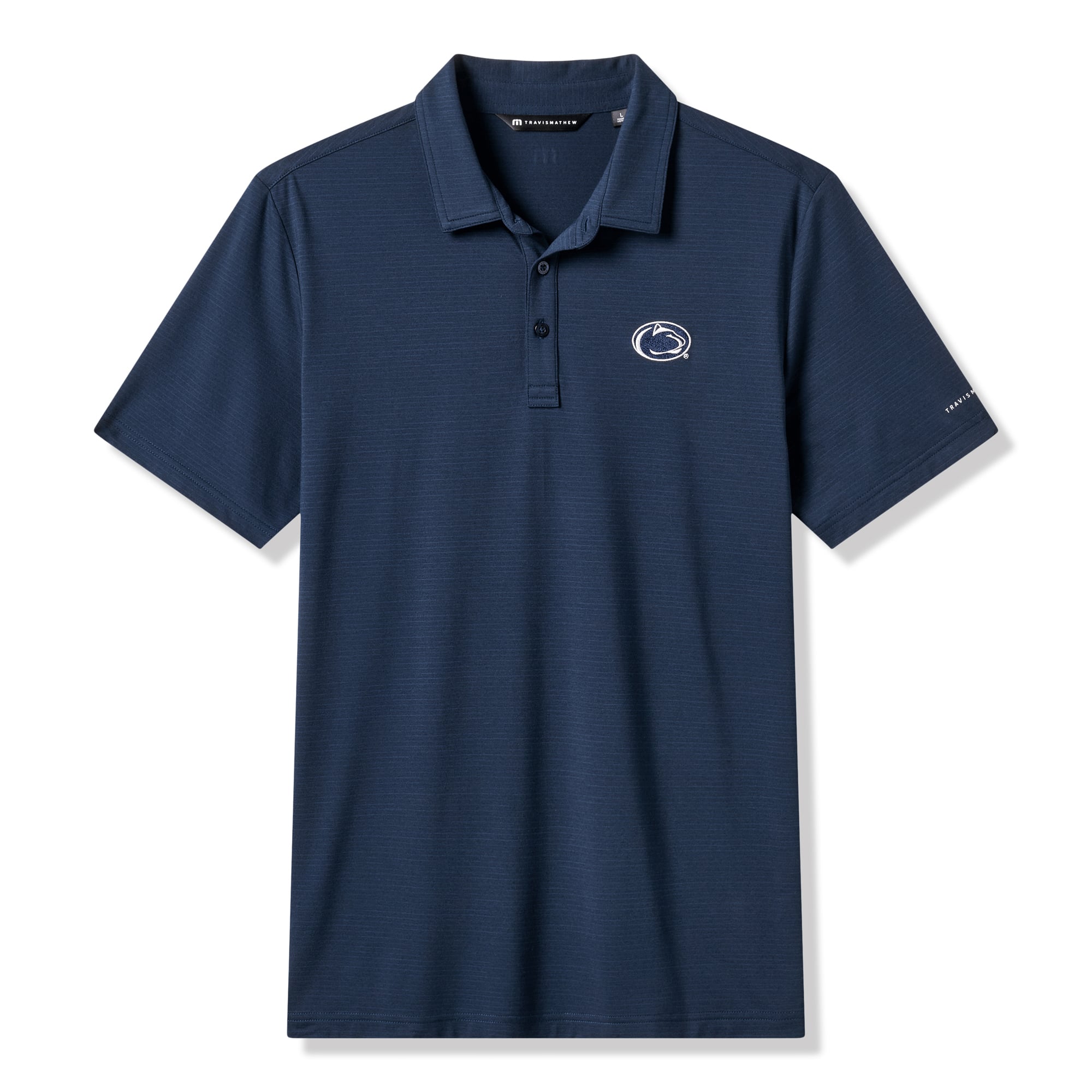 Men's TravisMathew Navy Penn State Nittany Lions Halftime Show Heater Tri-Blend Polo