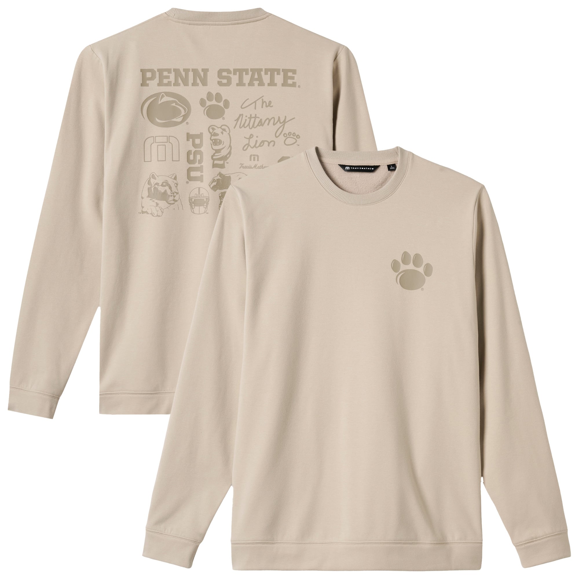 Sweat-shirt en polaire tri-blend beige TravisMathew Penn State Nittany Lions Campus Hero pour homme