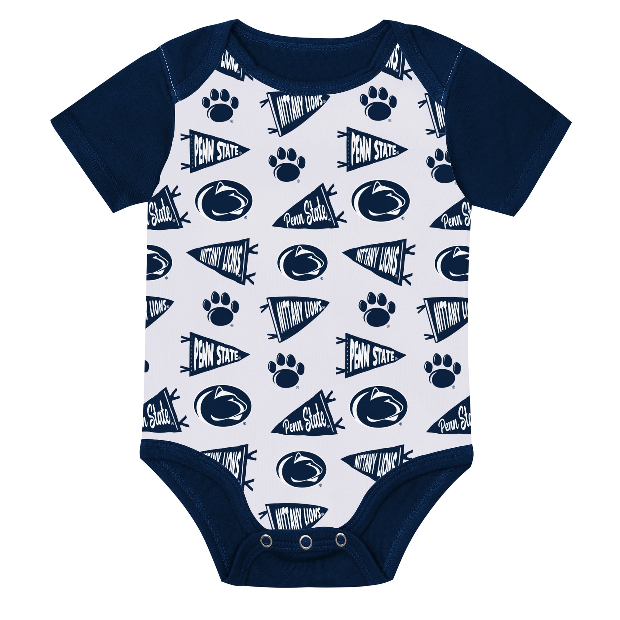 Newborn Outerstuff Navy Penn State Nittany Lions Star Player Three-Piece Bodysuit Set