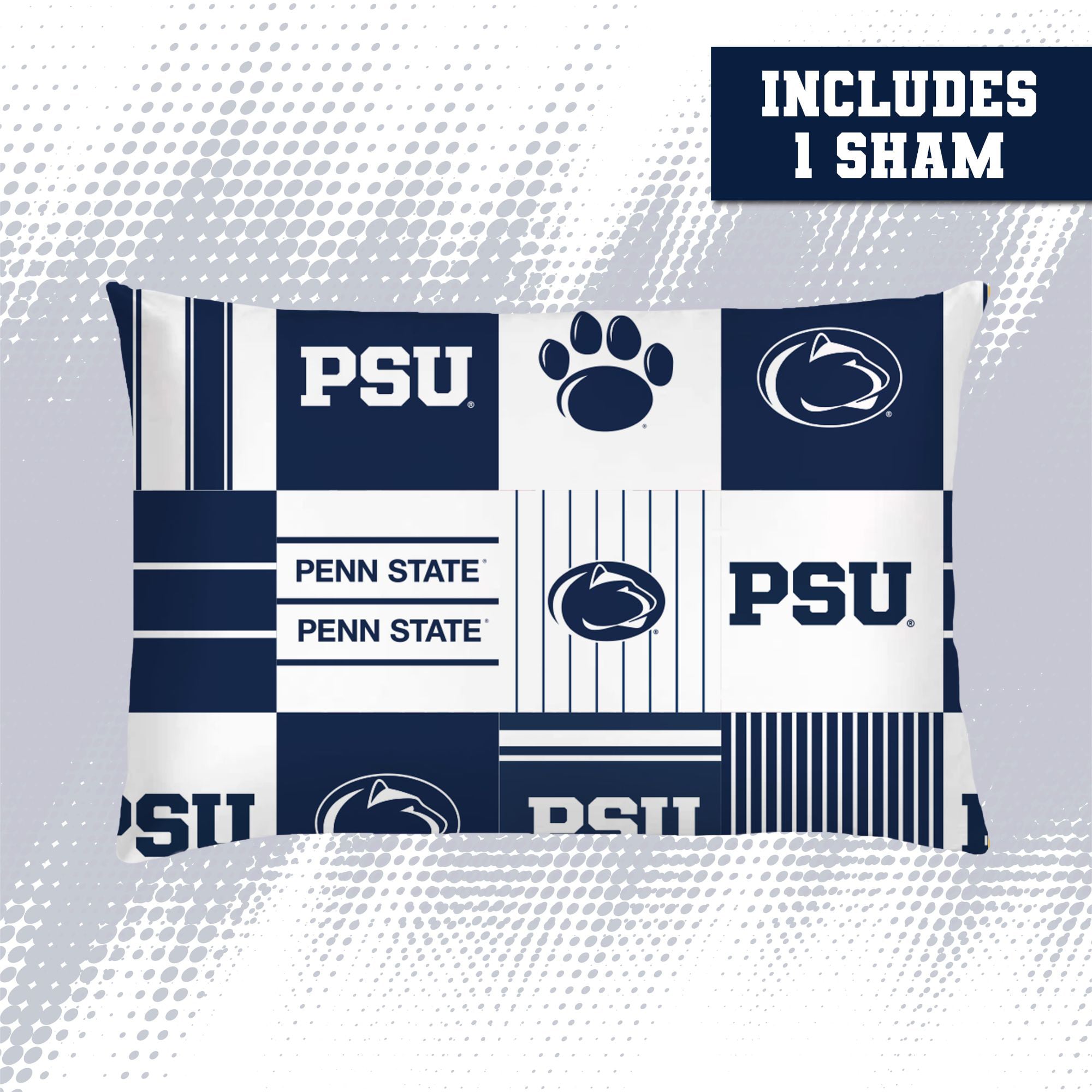 Ensemble de literie deux pièces Pegasus Penn State Nittany Lions Patchwork Plaid pour lit simple/simple XL