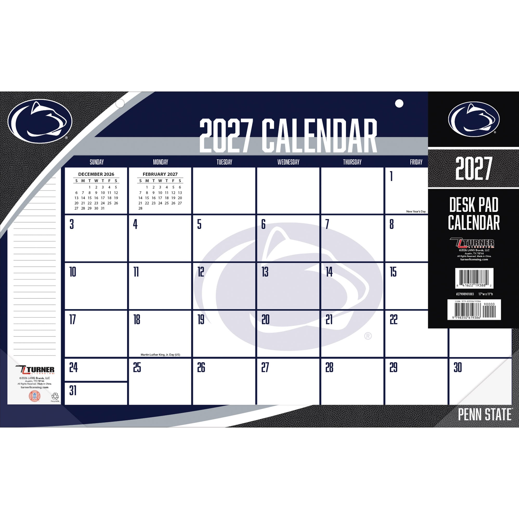 Penn State Nittany Lions 17" x 11" Desk Pad Calendar