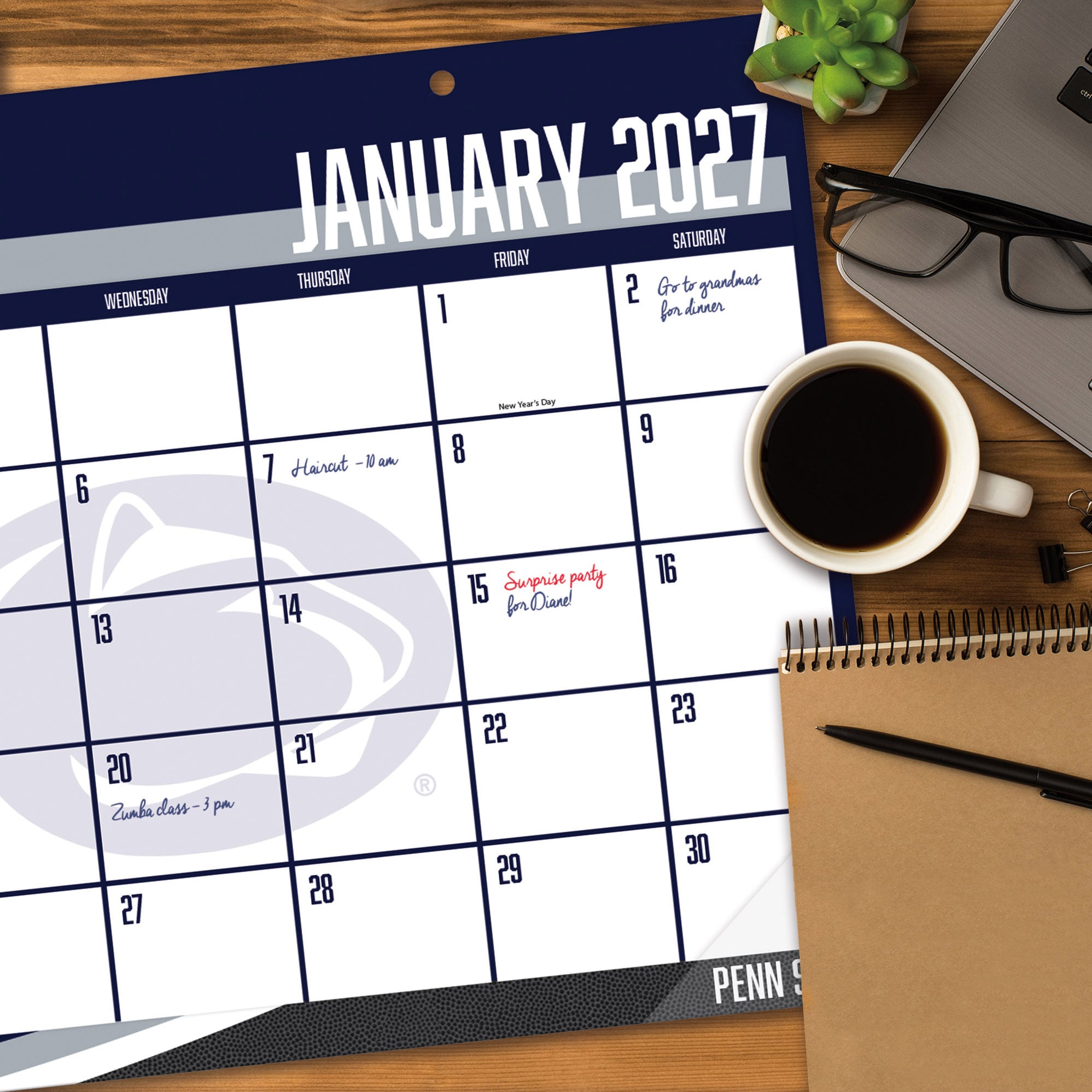 Penn State Nittany Lions 17" x 11" Desk Pad Calendar