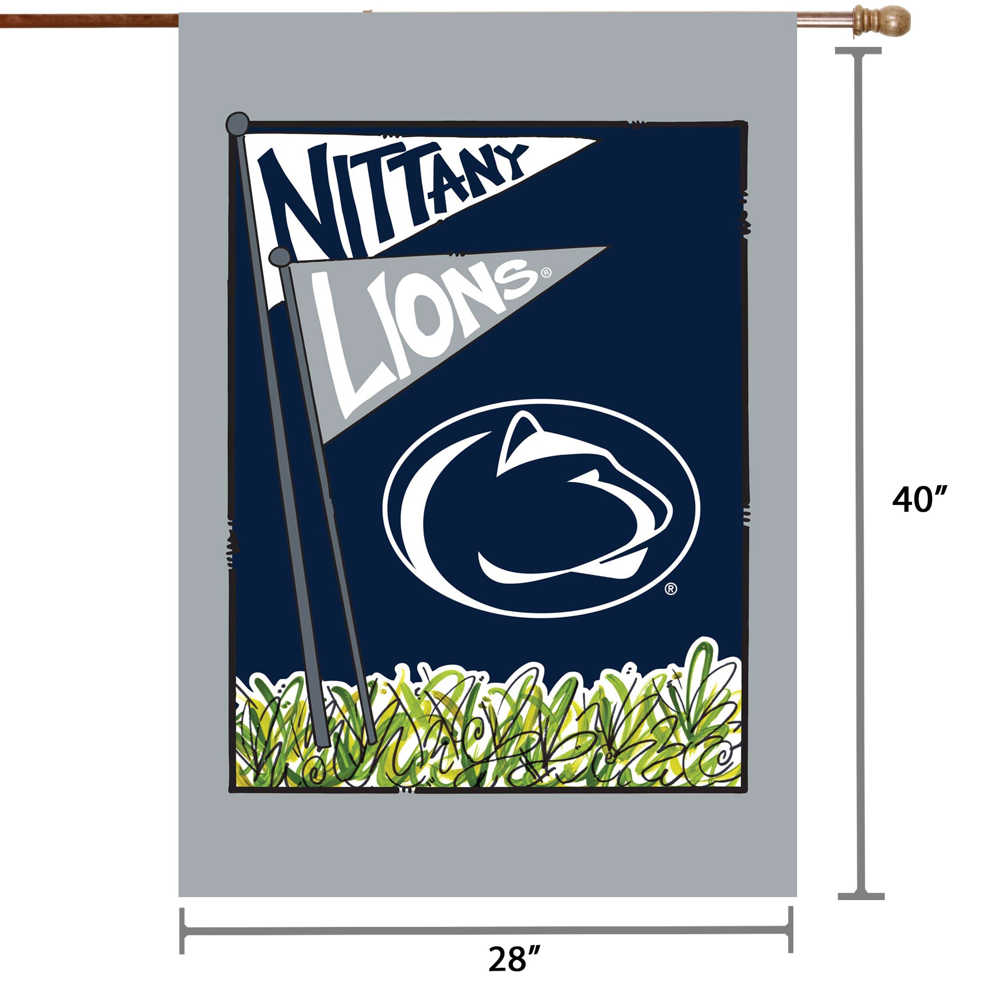 Drapeau de maison double face Penn State Nittany Lions 28" x 40"