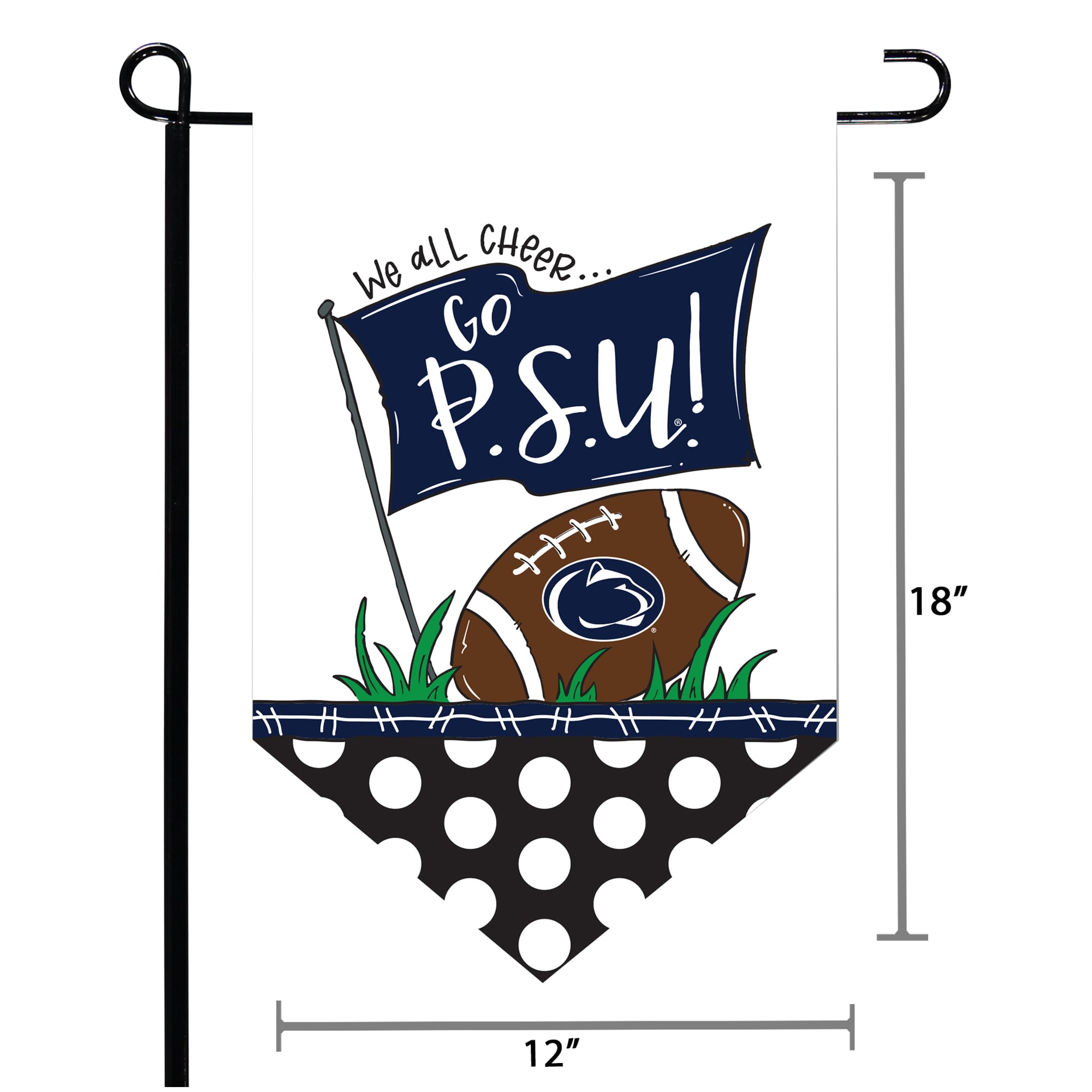 Drapeau de jardin pointu Nittany Lions de Penn State