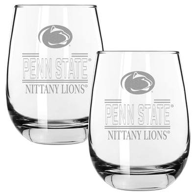 Penn State Nittany Lions The Memory Company Two-Piece 15oz. Classic Crew Stemless Wine Glass Set