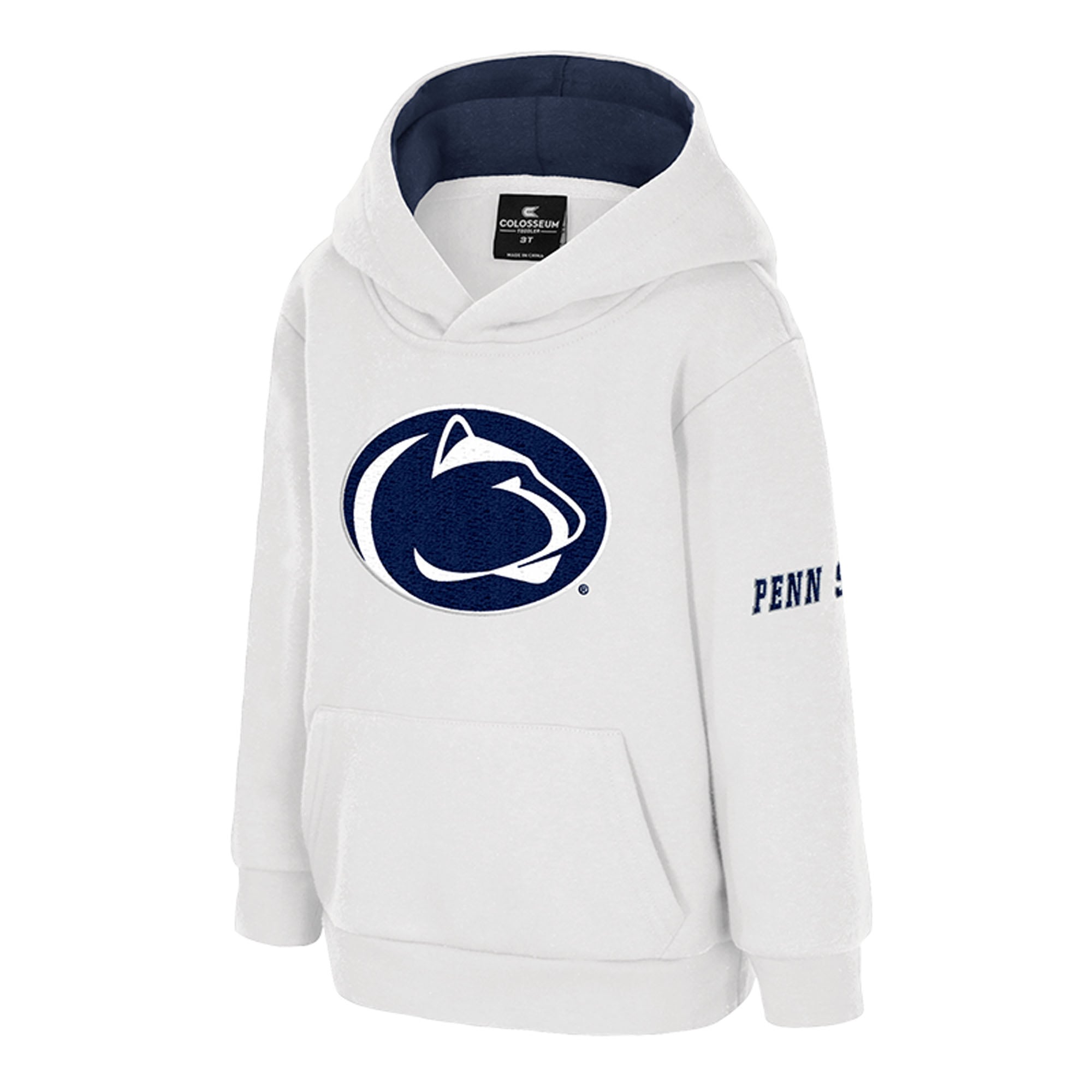 Toddler Colosseum White Penn State Nittany Lions Big Logo Fleece Pullover Hoodie