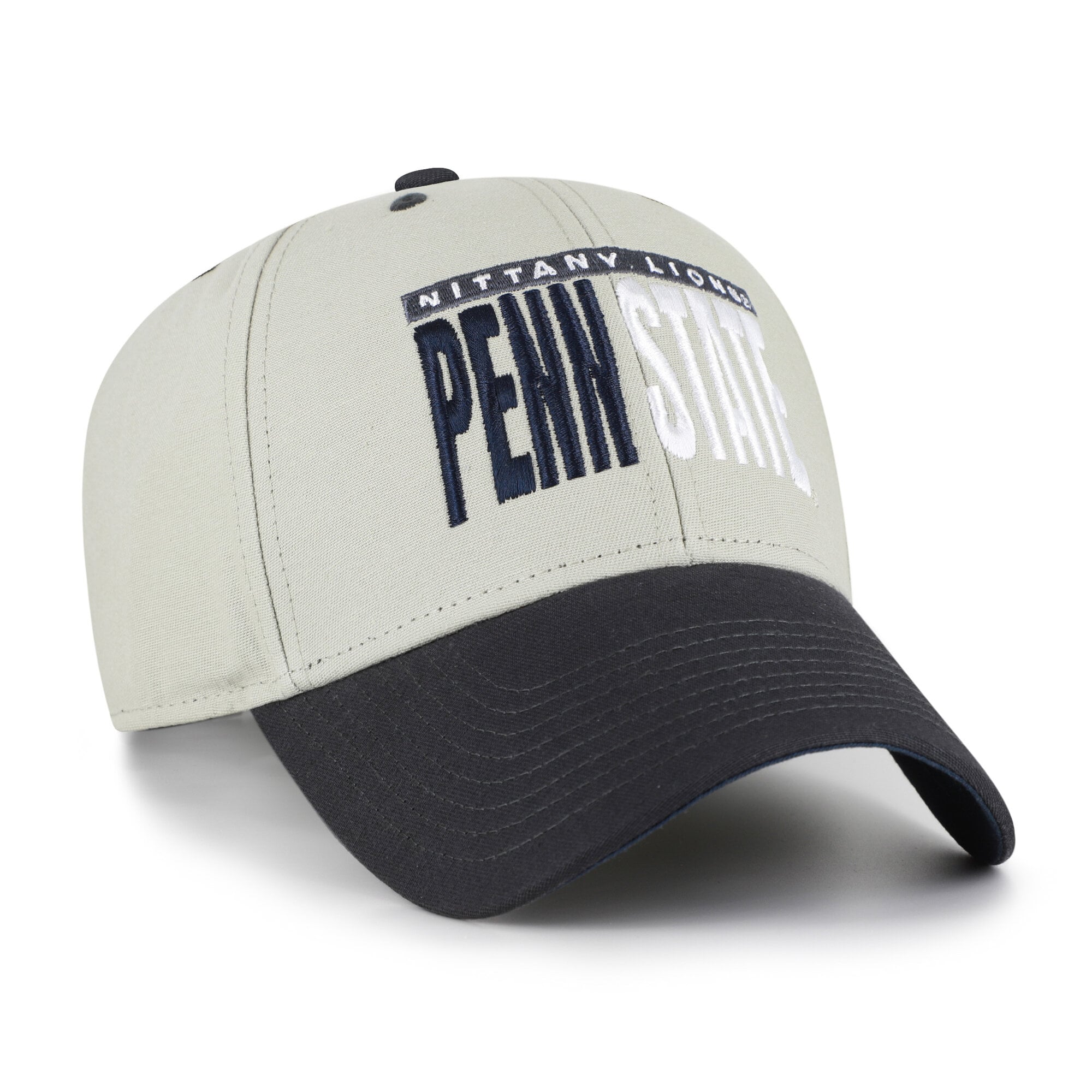 Casquette unisexe ajustable Penn State Nittany Lions '47 grise/noire avec inscription MVP en demi-bloc