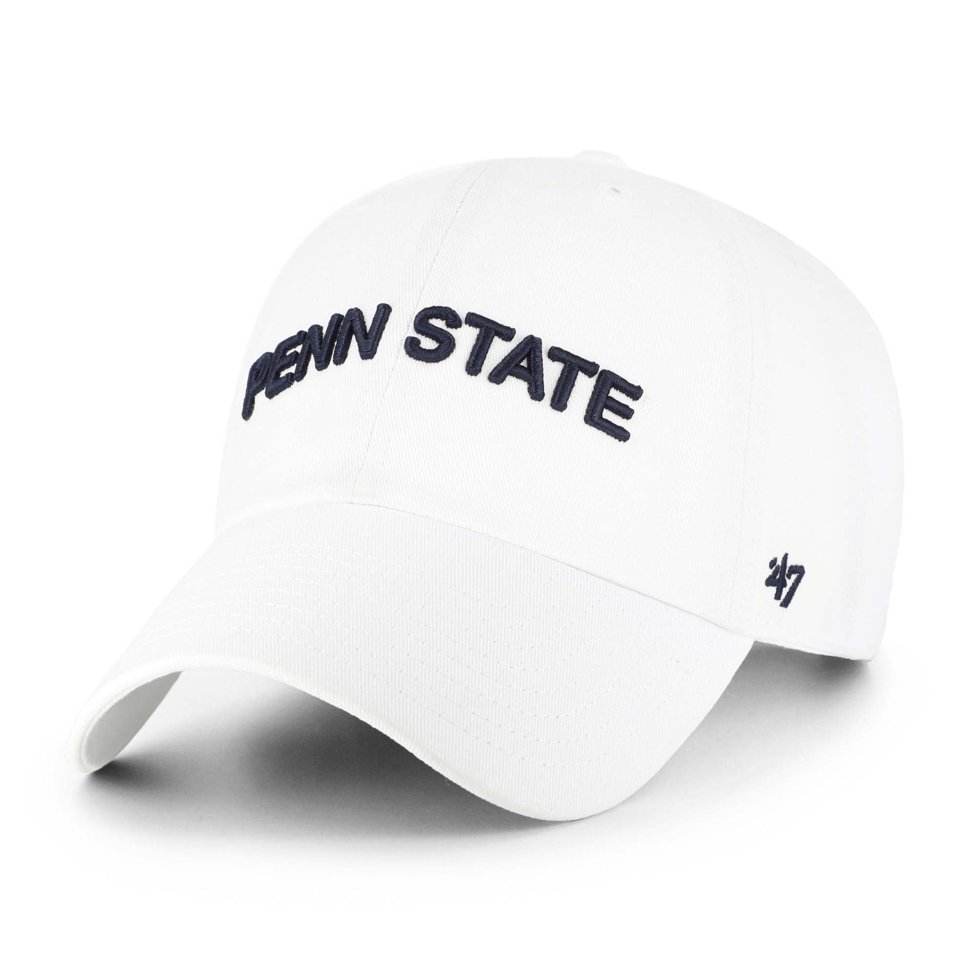 Unisex '47 Penn State Nittany Lions White Clean Up Adjustable Hat