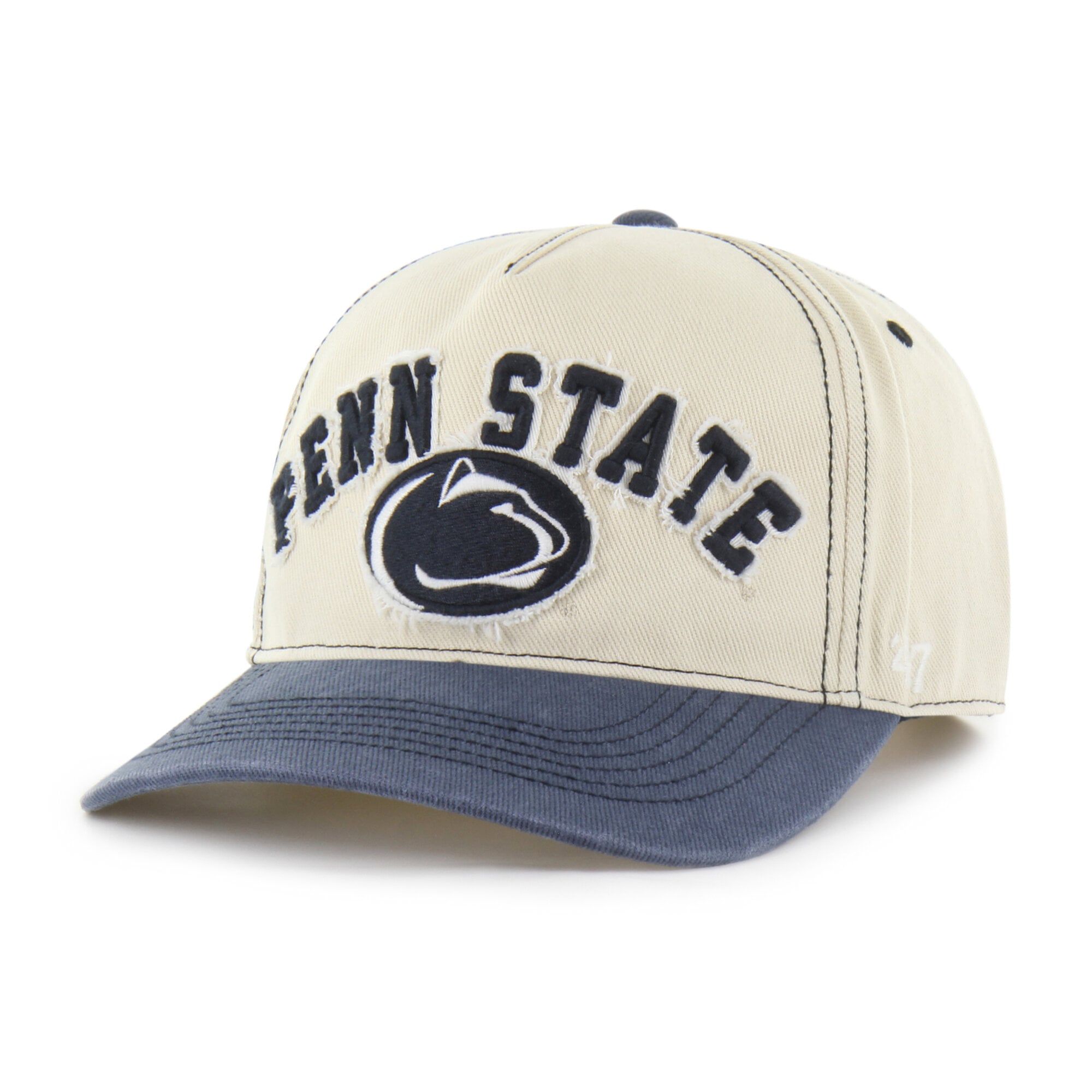 Unisex '47 Tan/Navy Penn State Nittany Lions Well-Worn Calderwood Hitch Adjustable Hat